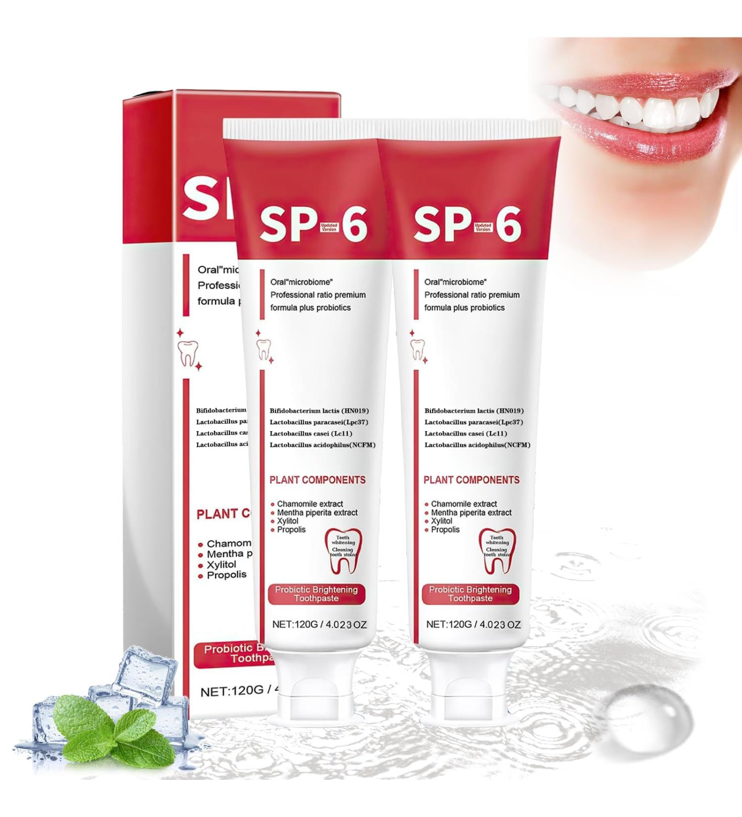 SP-6 Ultra Whitening Toothpaste | Probiotics & Fresh Breath | International Shipping - Buy Online on GoSupps.com