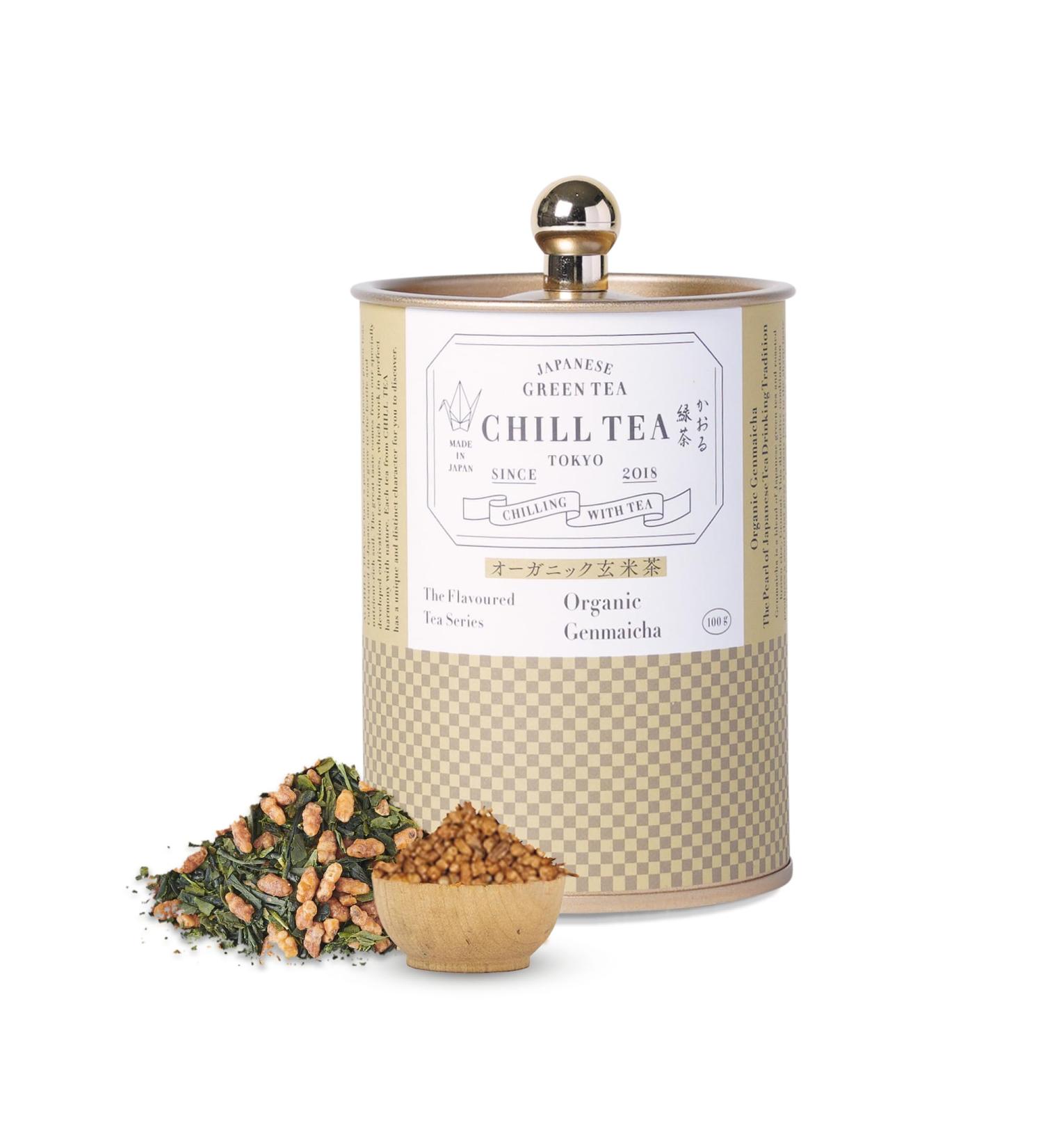  CHILL TEA Tokyo Genmaicha loose leaf tea from CHILL TEA Tokyo - 100% Japanese Tea (100g) - Buy Online on GoSupps.com