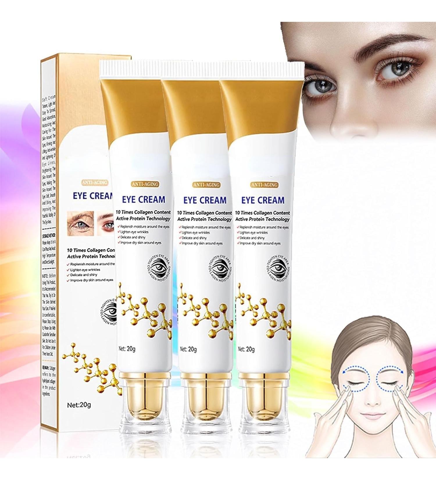 Anti-Wrinkle Eye Cream & Anti-Aging Lotion Serum | Smooth Fine Lines & Moisturizes - 3 Pcs Set - Buy Online on GoSupps.com