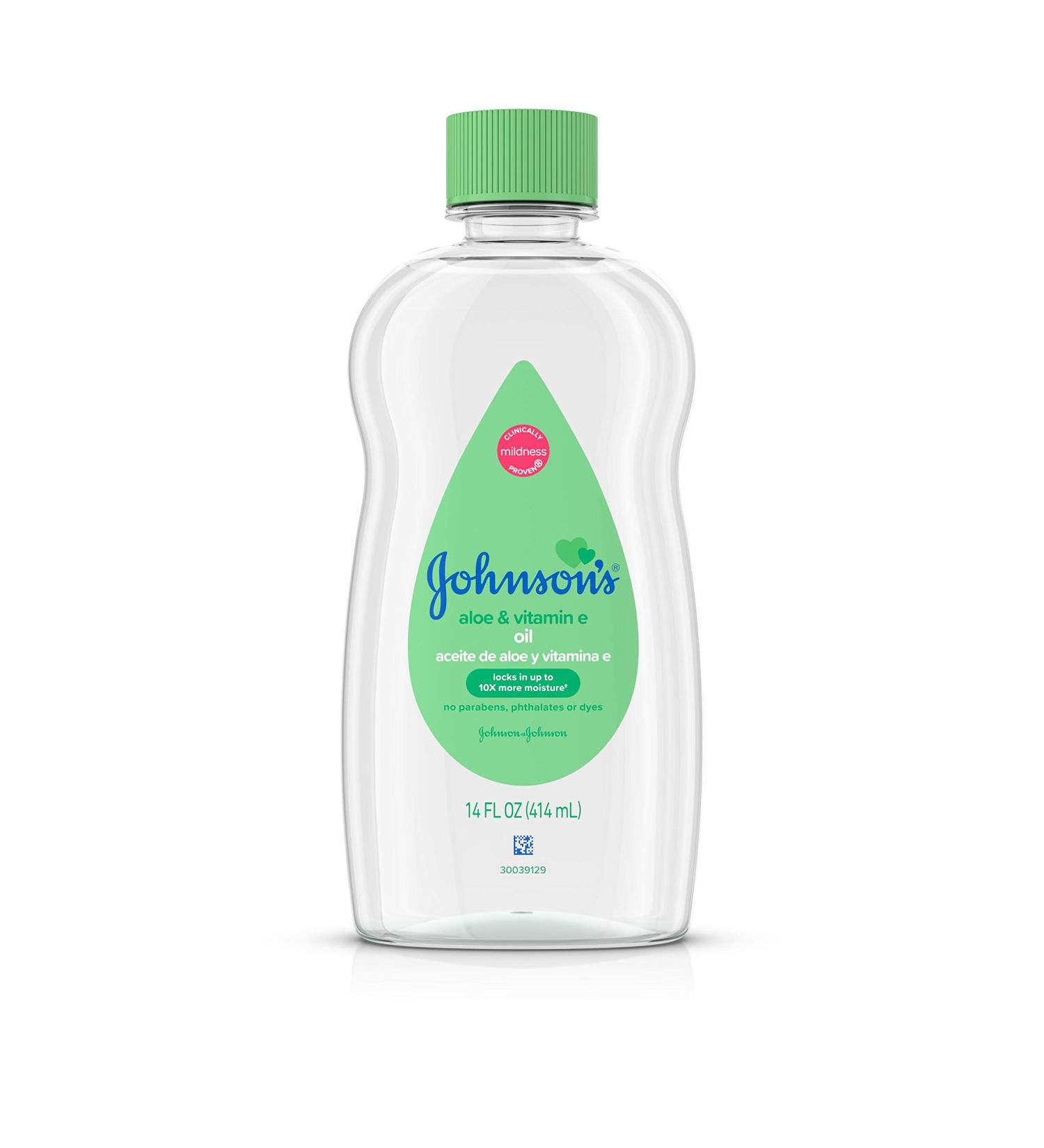 Johnson's Baby Oil with Aloe Vera & Vitamin E, 14 fl. oz - Pack of 6 | Hypoallergenic, Prevents Moisture Loss - Buy Online on GoSupps.com