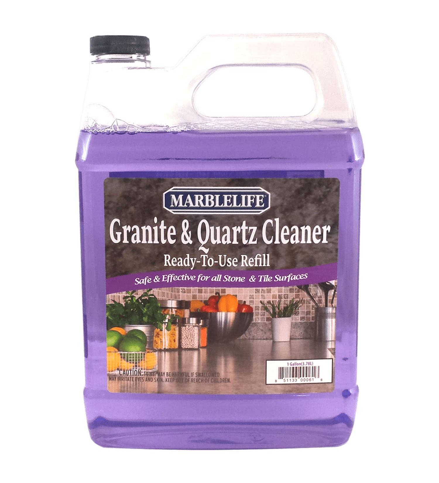 Granite & Quartz Cleaner - Safe Powerful Stone Care for Countertops | Oil & Wax Free | 128 Fl Oz Ready-to-Use Refill - Buy Online on GoSupps.com