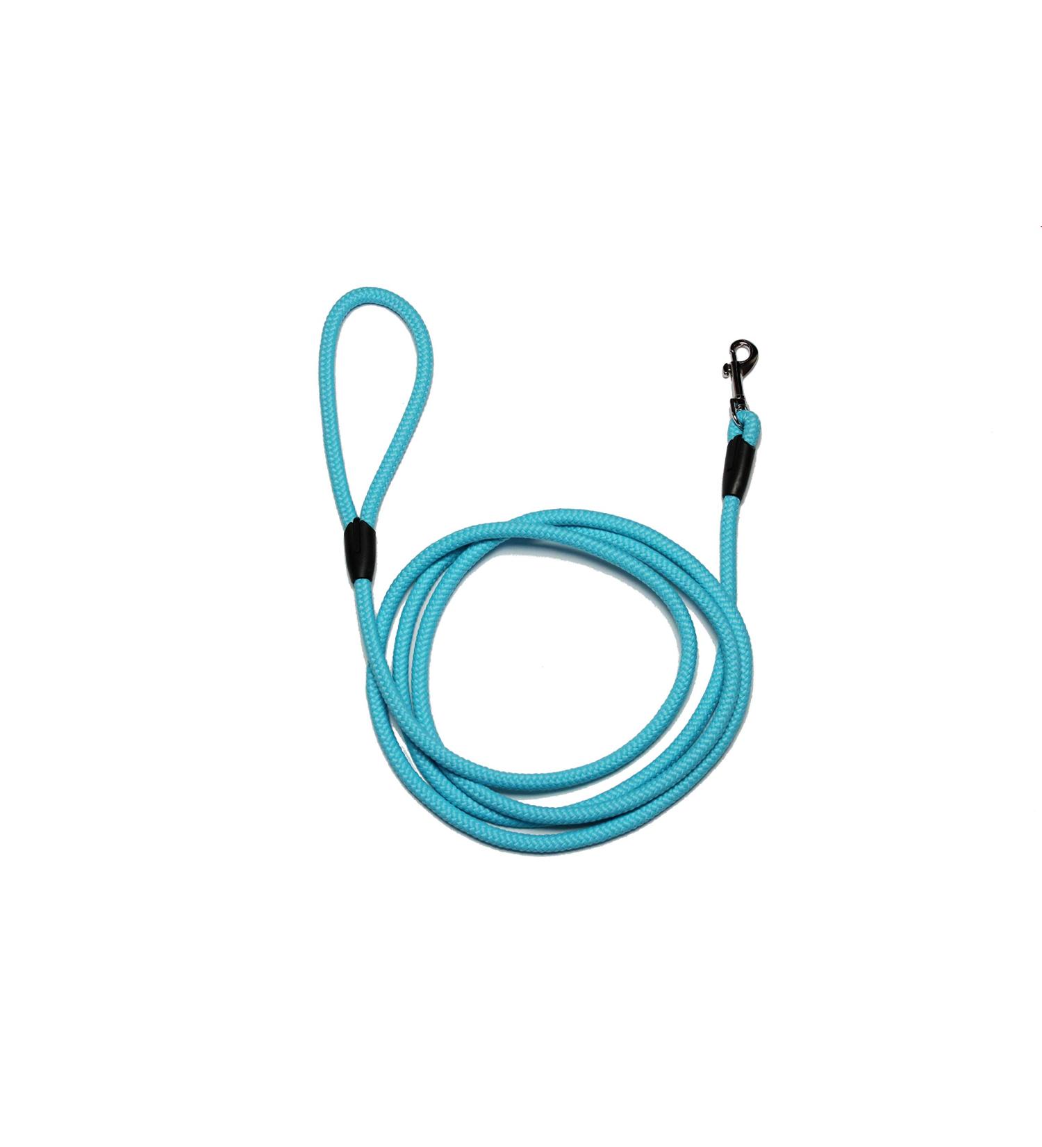 Leash - rope leash with hand loop Basic 10mm 27 colours 7 lengths (2.50 m turquoise) 2.50 m turquoise