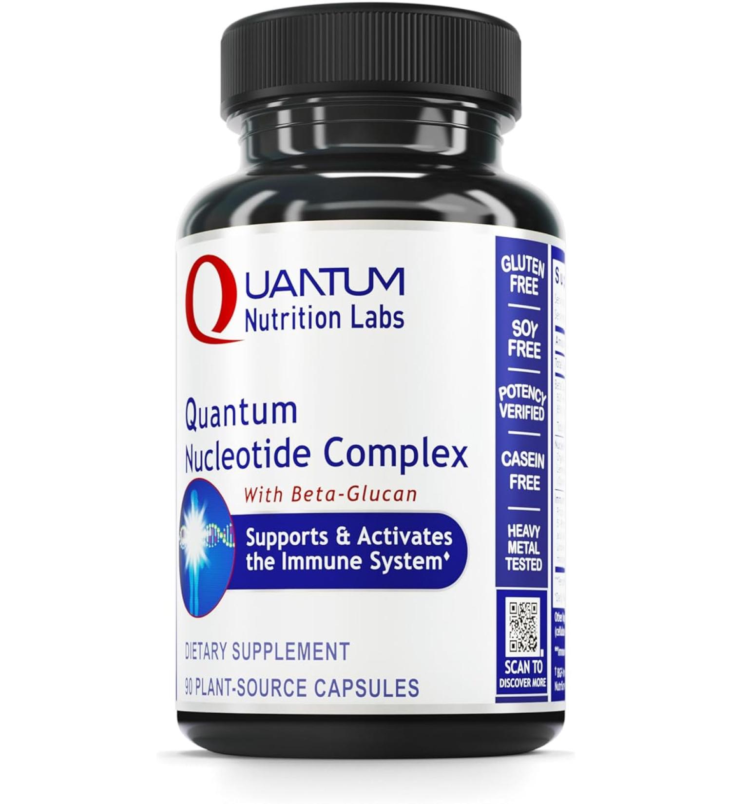 Quantum Nucleotide Complex - Plant-Based Immune Support Capsules: Vegan Energy Boost - 90 Capsules - Buy Online on GoSupps.com
