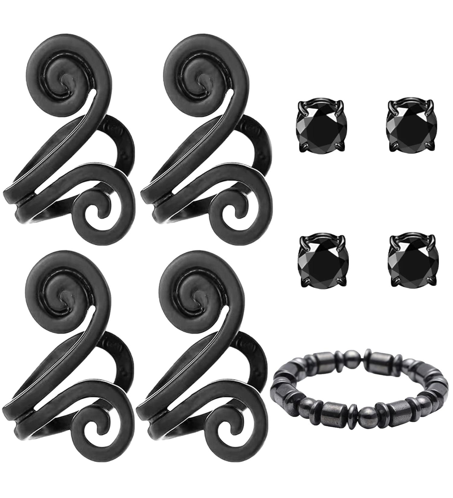 Ventilation Acupressure Earrings Set - 4 Slimming Earrings & 1 Bracelet for Lymphatic Fluid Relief - Shop Internationally! - Buy Online on GoSupps.com