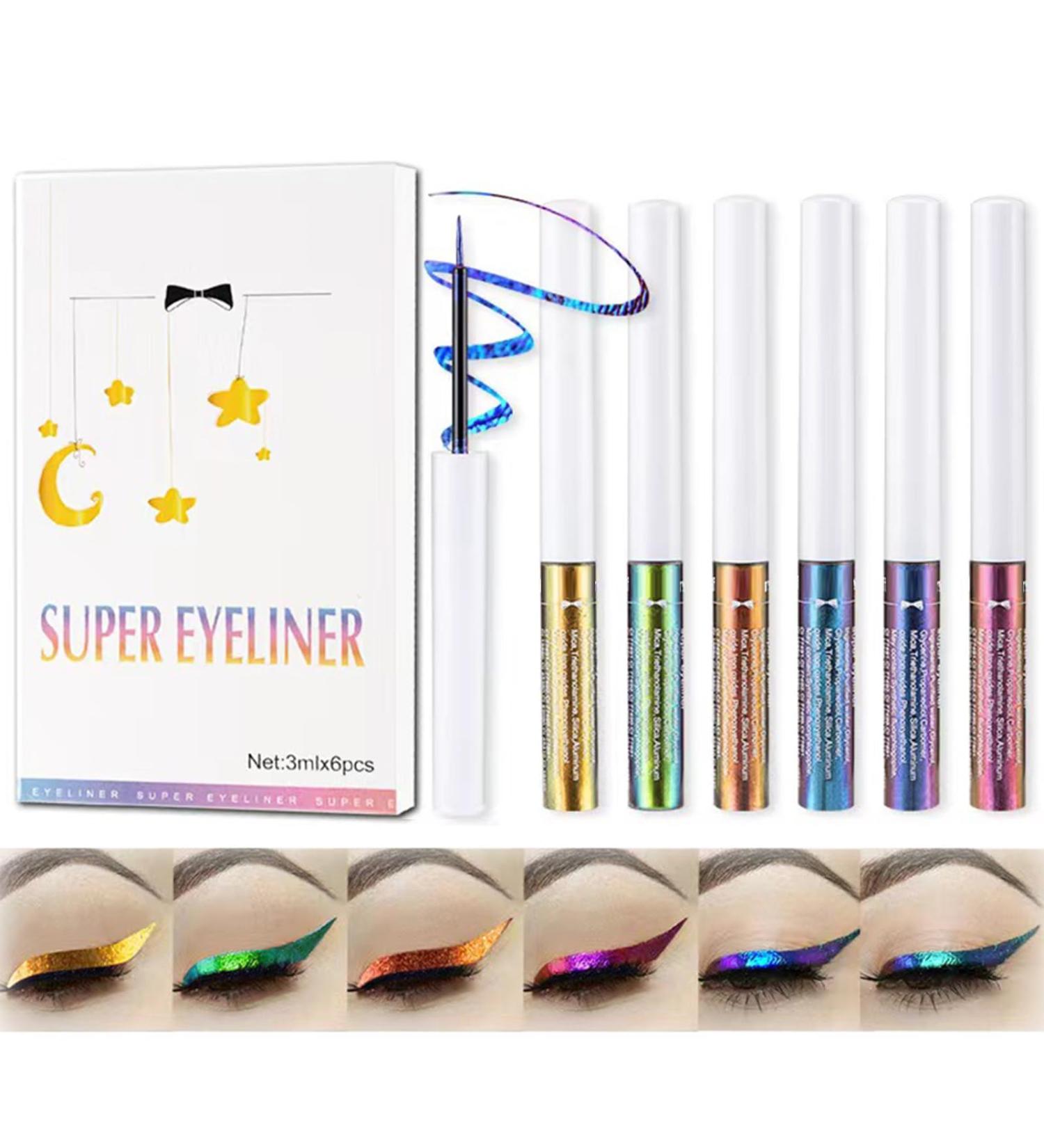 HERBENJOY Chameleon Metallic Liquid Eyeliner Set - Long-lasting Holographic Glitter Multichrome Makeup - Quick Drying & Smudge-proof - Buy Online on GoSupps.com