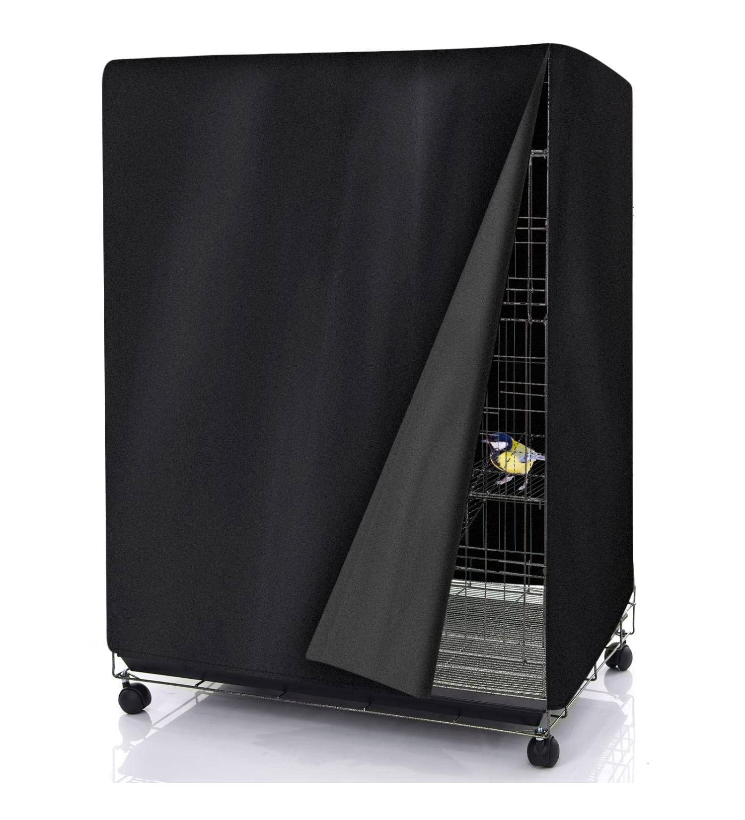 Extra Large Black Bird Cage Cover for Privacy and Comfort - Breathable Parrot Cage Accessories - Buy Online on GoSupps.com