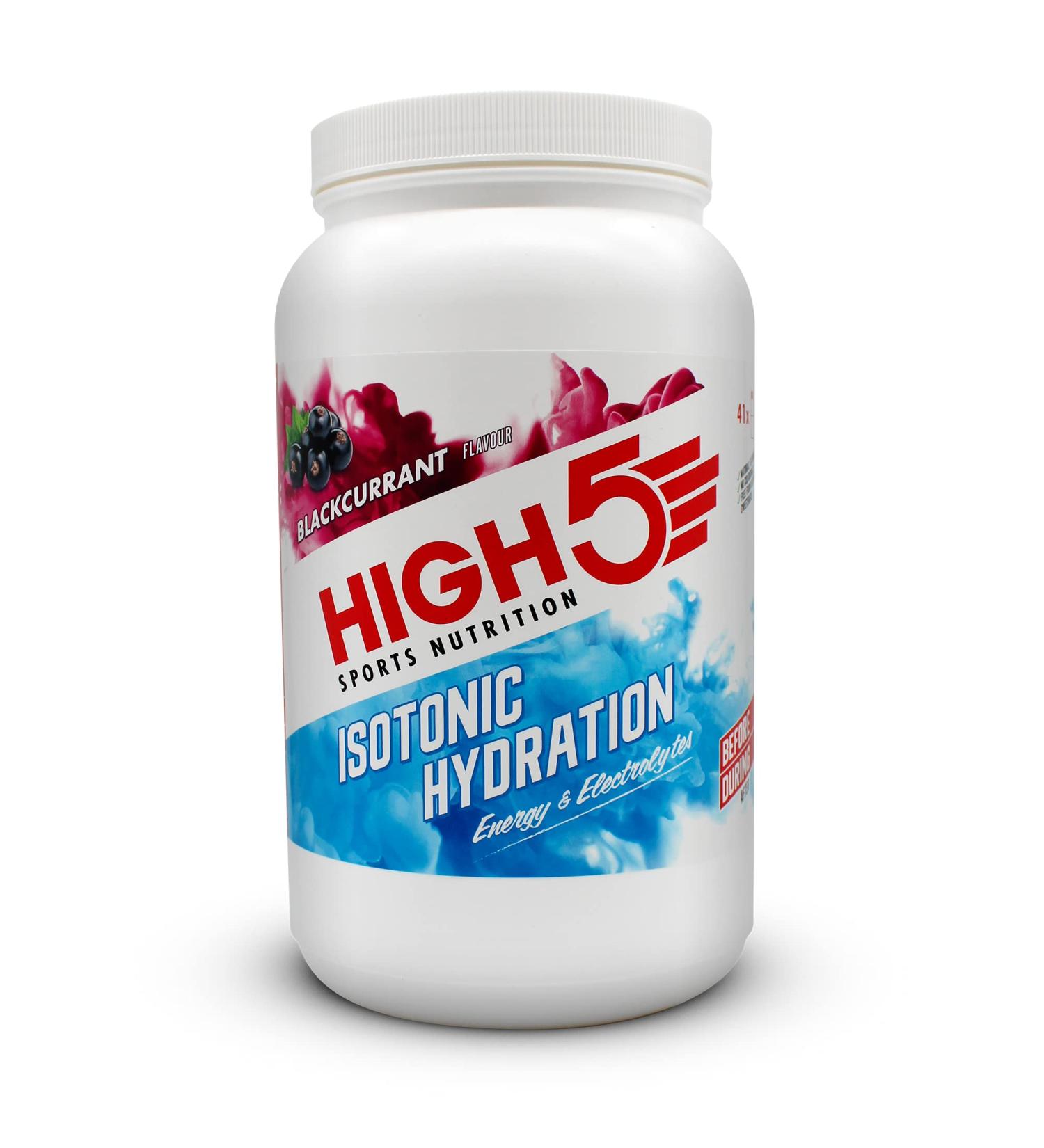 HIGH5 Hydration Energy Drink Powder - Blackcurrant 1.23kg (Pack of 1) | Isotonic Electrolyte Hydration with 28g Carbs and 25mg Magnesium | Added Postbiotics | Zero Fat - Buy Online on GoSupps.com