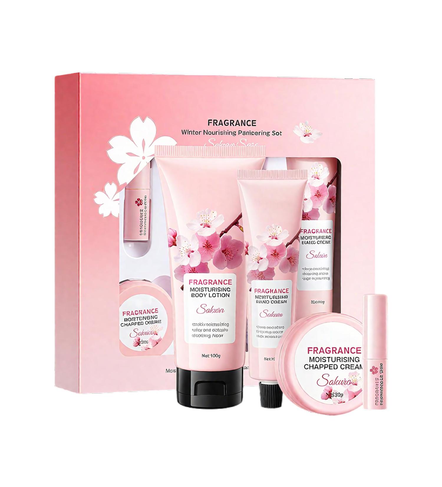  Wootapson Set of moisturizing and nourishing creams from the Sakura range: moisturizing body lotion body cream repairs dryness and flaking brightens the complexion suitable for all skin types. - Buy Online on GoSupps.com