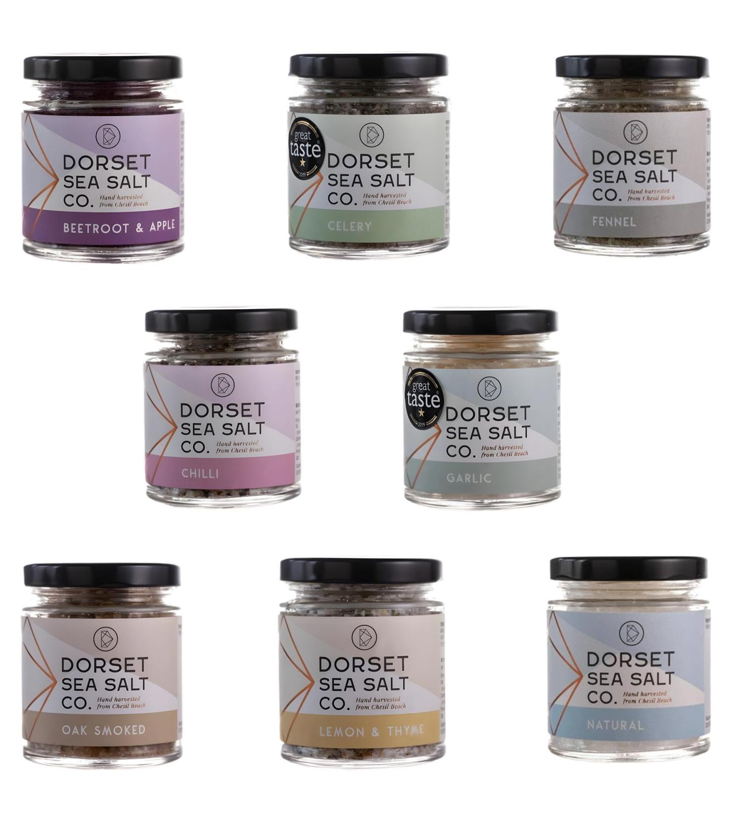 Dorset Sea Salt Pick N Mix - Choose From 7+ Flavours | Oak Smoked Lemon-Thyme Chili Infused Celery Infused | Gift Set for Salt Lovers Pack 6 125.00 g (Pack of 6) - Buy Online on GoSupps.com