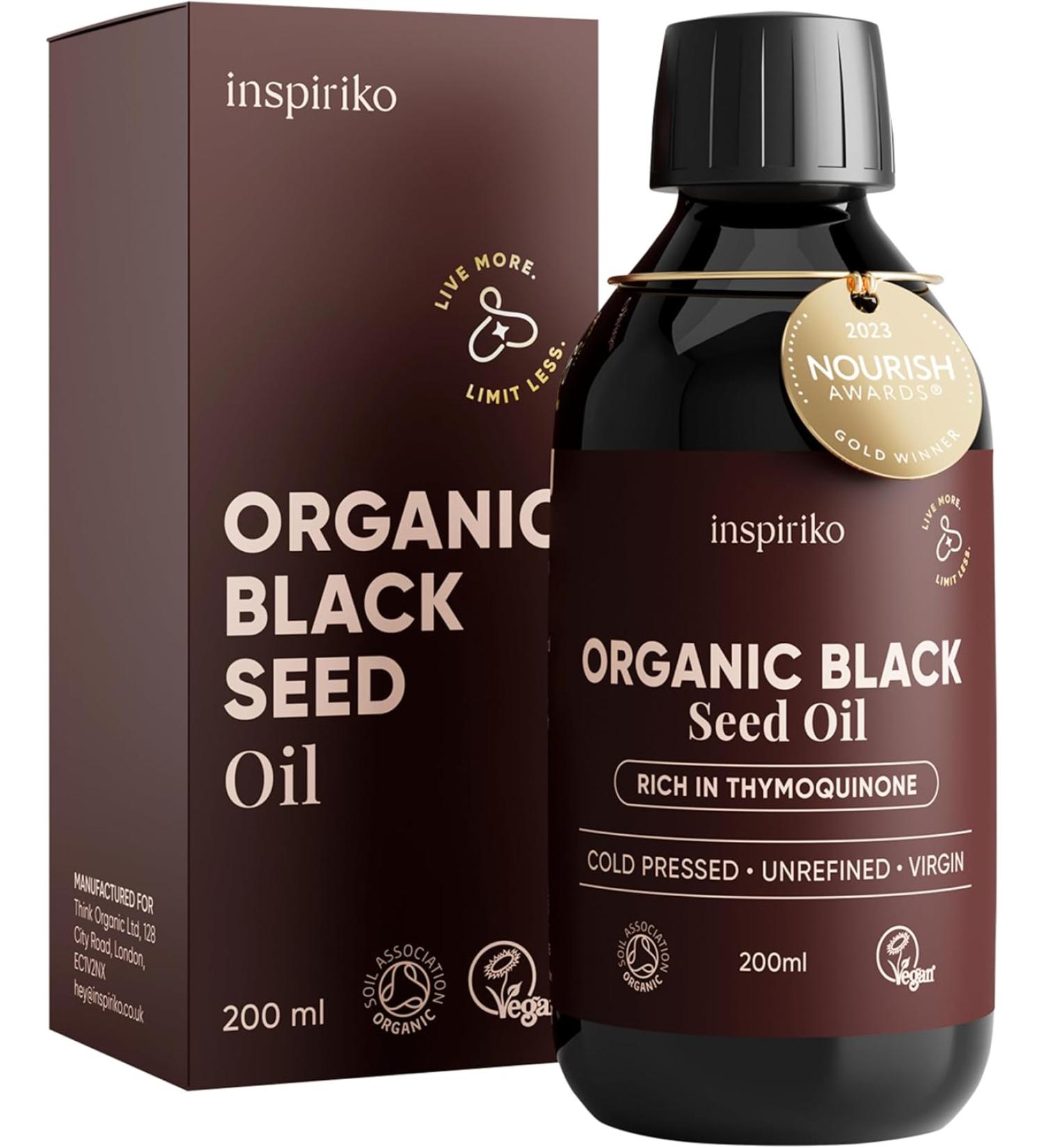 Black Seed Oil Organic Cold Pressed. Up to 5X% Strength. Award Winning Organic Black Seed Oil - Known as Black Cumin Seed Oil & Blackseed Oil 200 ml - Buy Online on GoSupps.com