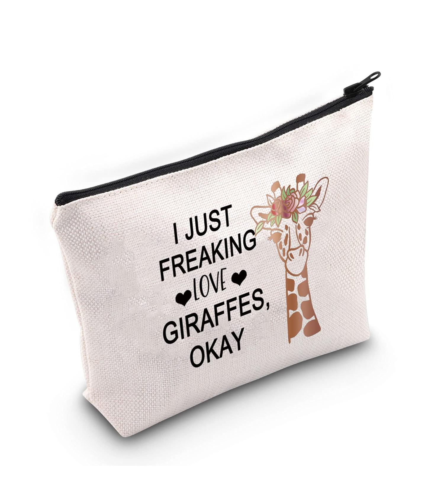 Giraffe Design Cosmetic Bag - Perfect Gift for Giraffe Lovers | Unique U.Giraffes Ok - Buy Online on GoSupps.com