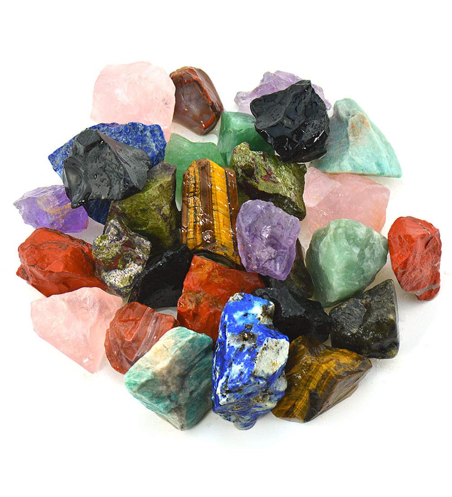 1 lb Bulk Rough Madagascar Stones Mix - Natural Raw Stones for Tumbling, Cabbing, Decoration - Wicca & Reiki Healing - Mixed Color - Buy Online on GoSupps.com