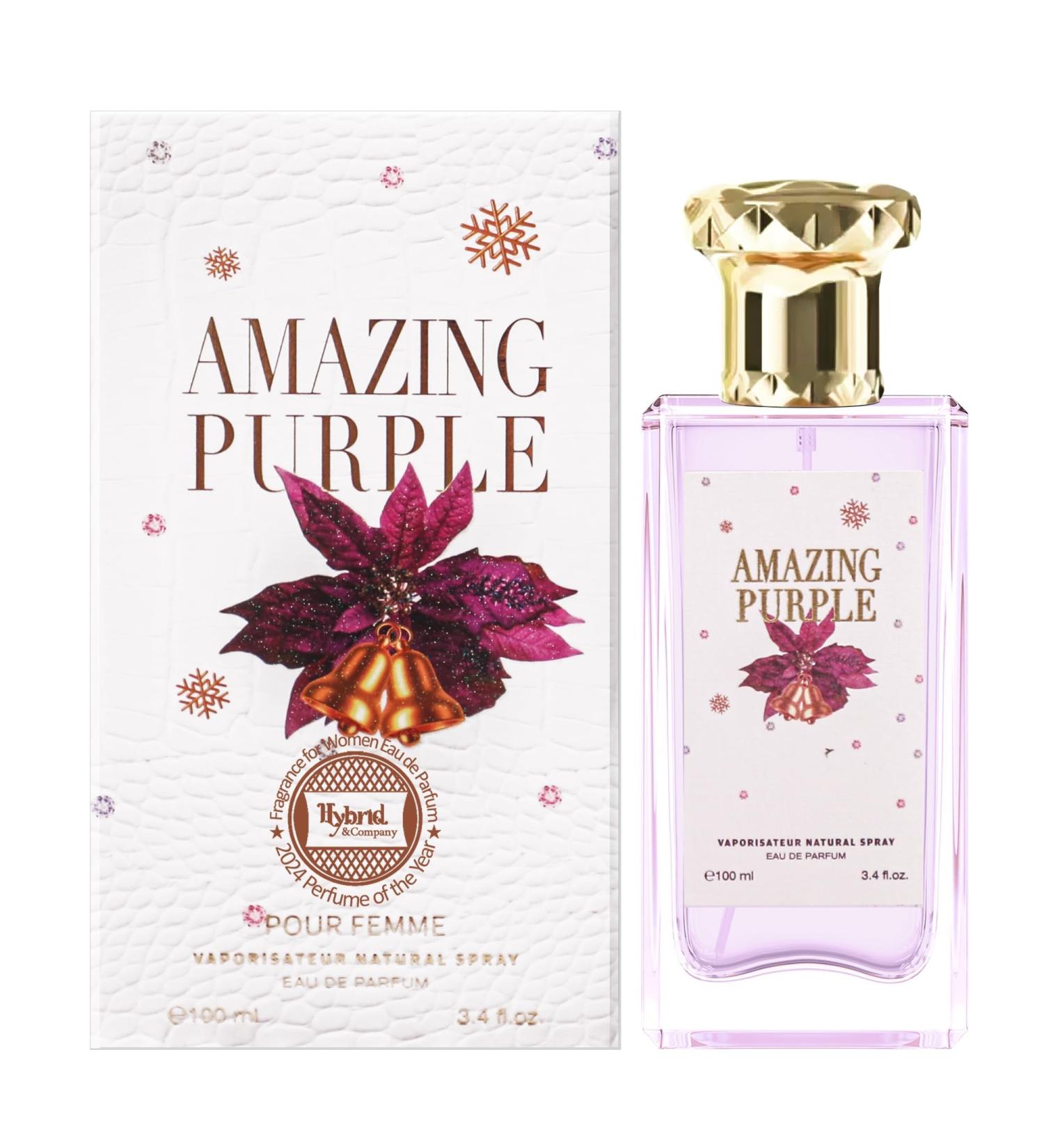Hybrid & Company Women Amazing Purple Pour Femme Eau De Parfum Vaporisateur Natural Spray 3.4 Fl Oz - Buy Online on GoSupps.com