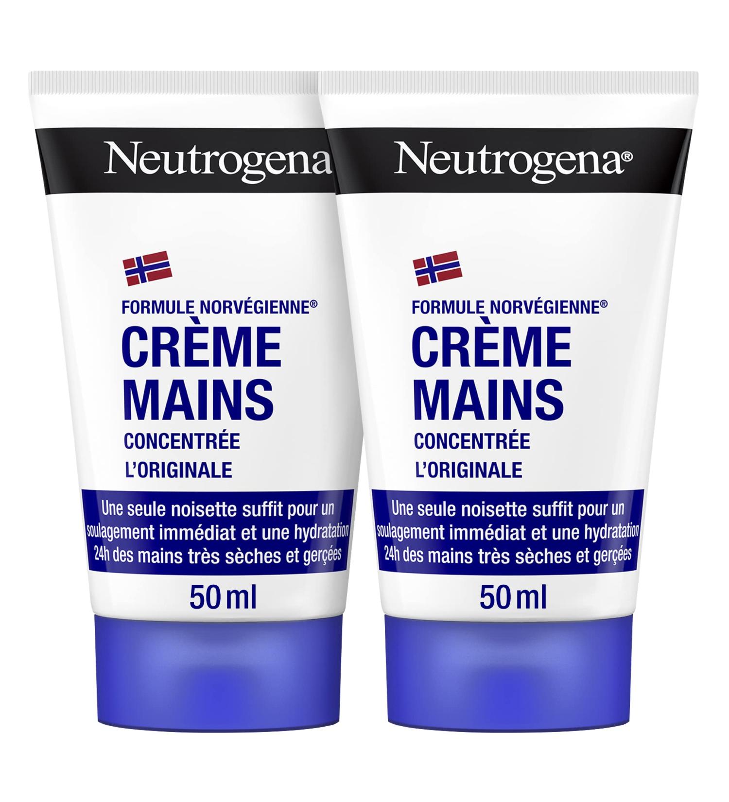 Neutrogena | L'Originale Norwegian Formula Concentrated Hand Cream (2 x 50 ml tubes) Moisturizing cream for very dry and chapped hands Immediate relief and 24-hour hydration - Buy Online on GoSupps.com