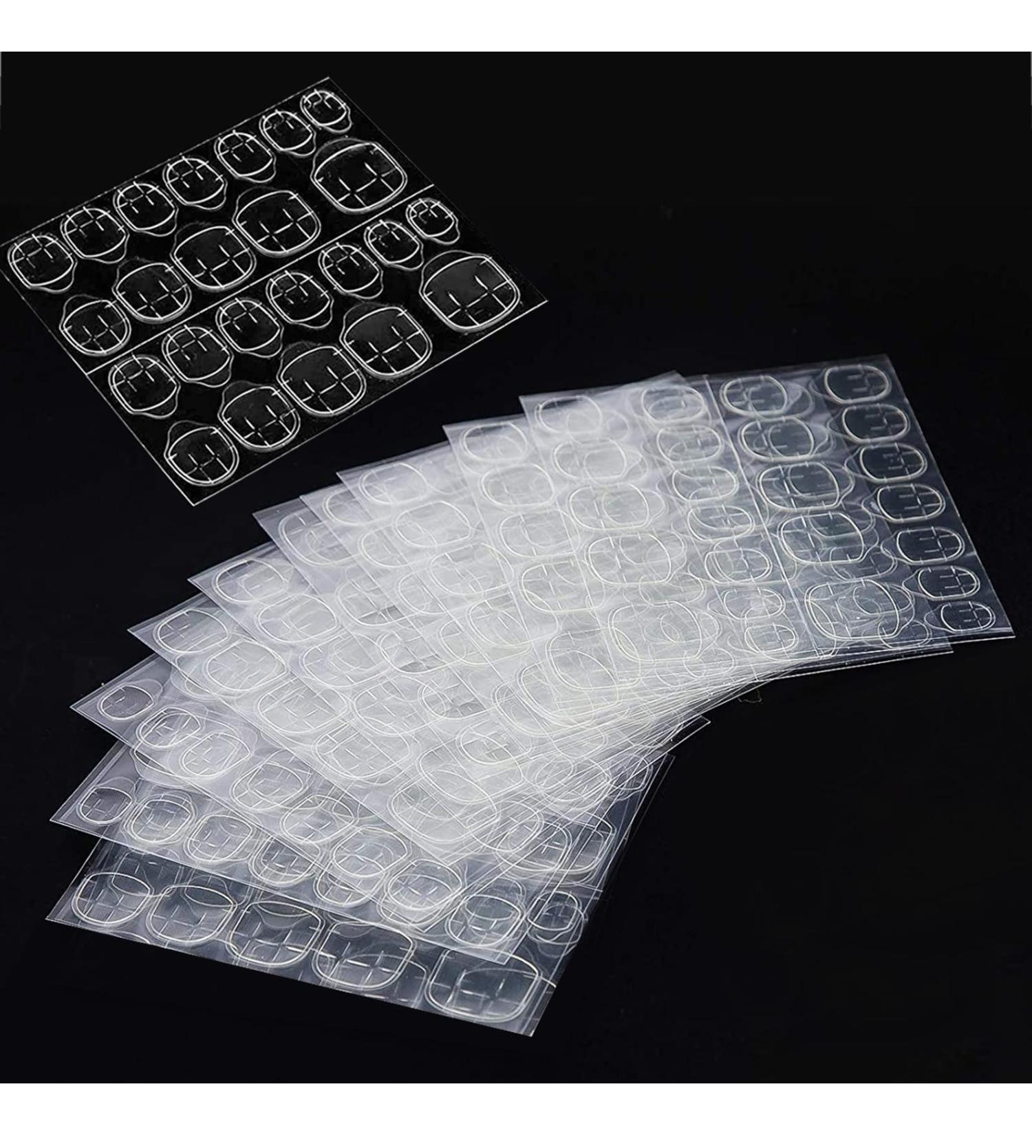 ILamourCar False Nails Stickers 240 Pcs Double-Side Glue Nail Sticker Waterproof Breathable False Nail Glue Stickers for DIY Nail Art Decoration (10 Sheets) - Buy Online on GoSupps.com