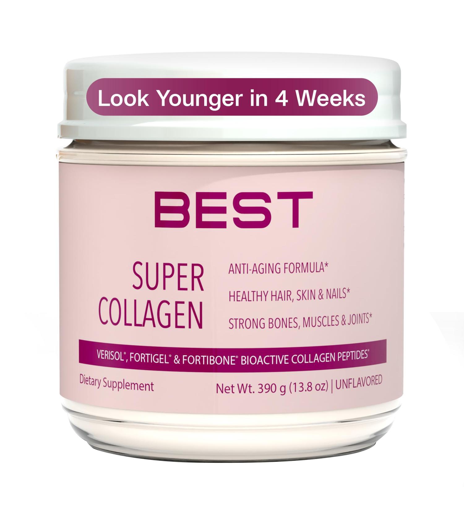 FORTIBONE Collagen - 3 Clinically-Supported Bioactive Collagen Peptides with FORTIBONE FORTIGEL VERISOL Unflavored Collagen for Women - Reduce Wrinkles Improve Bone Density - 30 Servings - Buy Online on GoSupps.com