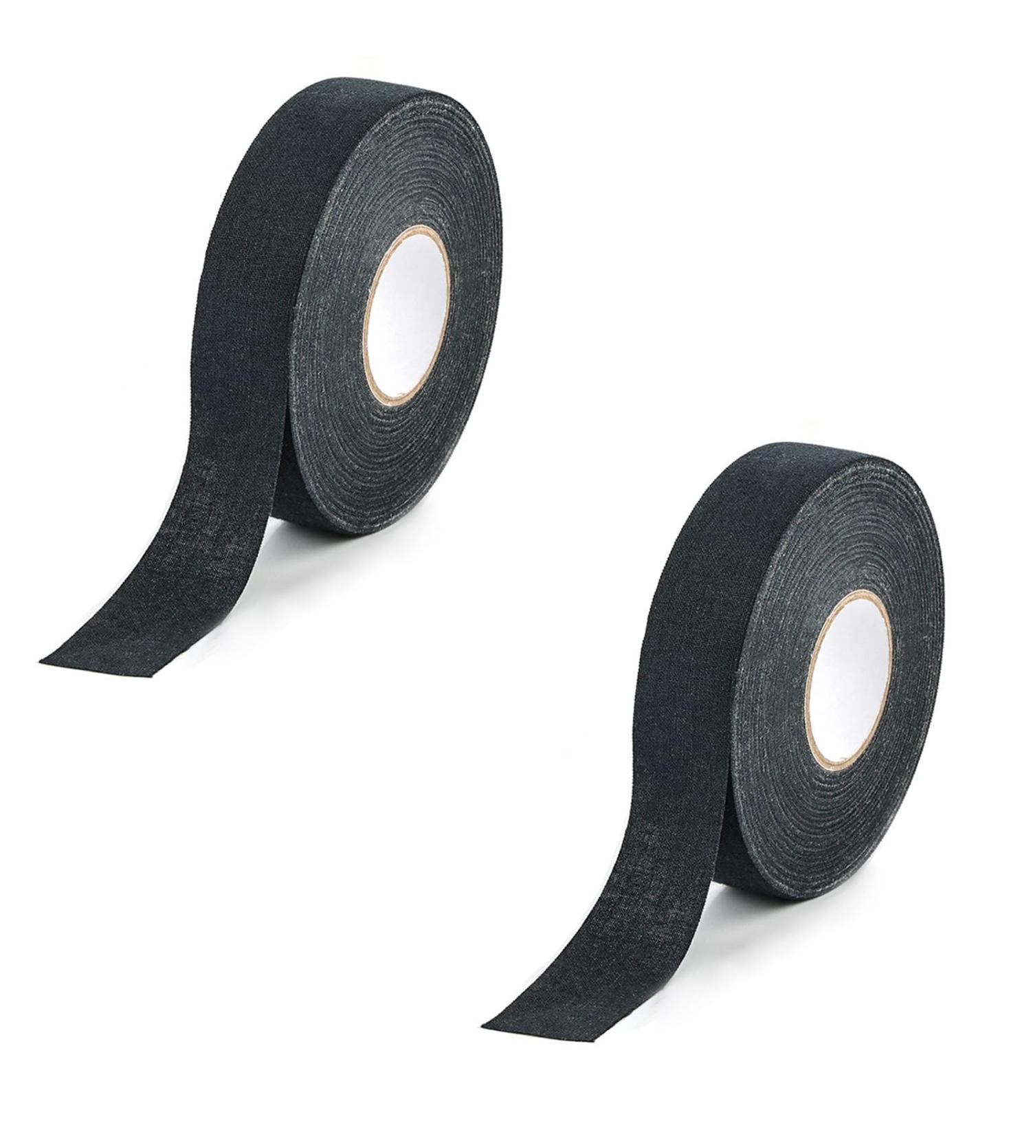 Buy Mhymx 2 Rollers Rack Tape - 50m Thug Tape for Ice Hockey & Tennis | Self-Adhesive Slide-Resistant Grip Strap (Black) - International Shipping Available - Buy Online on GoSupps.com