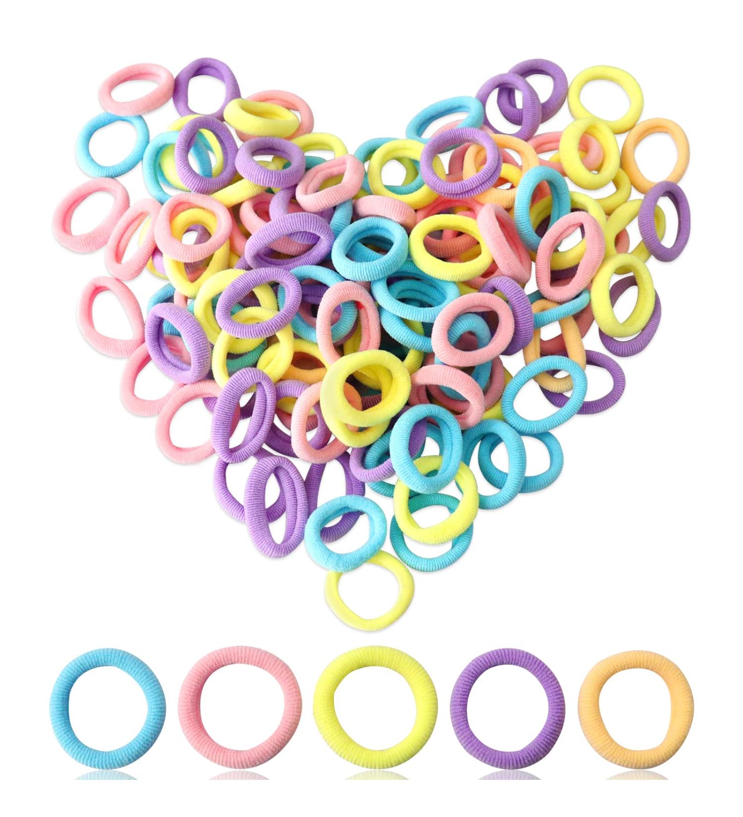 Hanyoushengvance Baby Hair Ties 120 PCS - Mini Seamless Toddler Hair Bands - Soft Elastic Hair Bands for Ponytails (5 Colors) - Buy Online on GoSupps.com