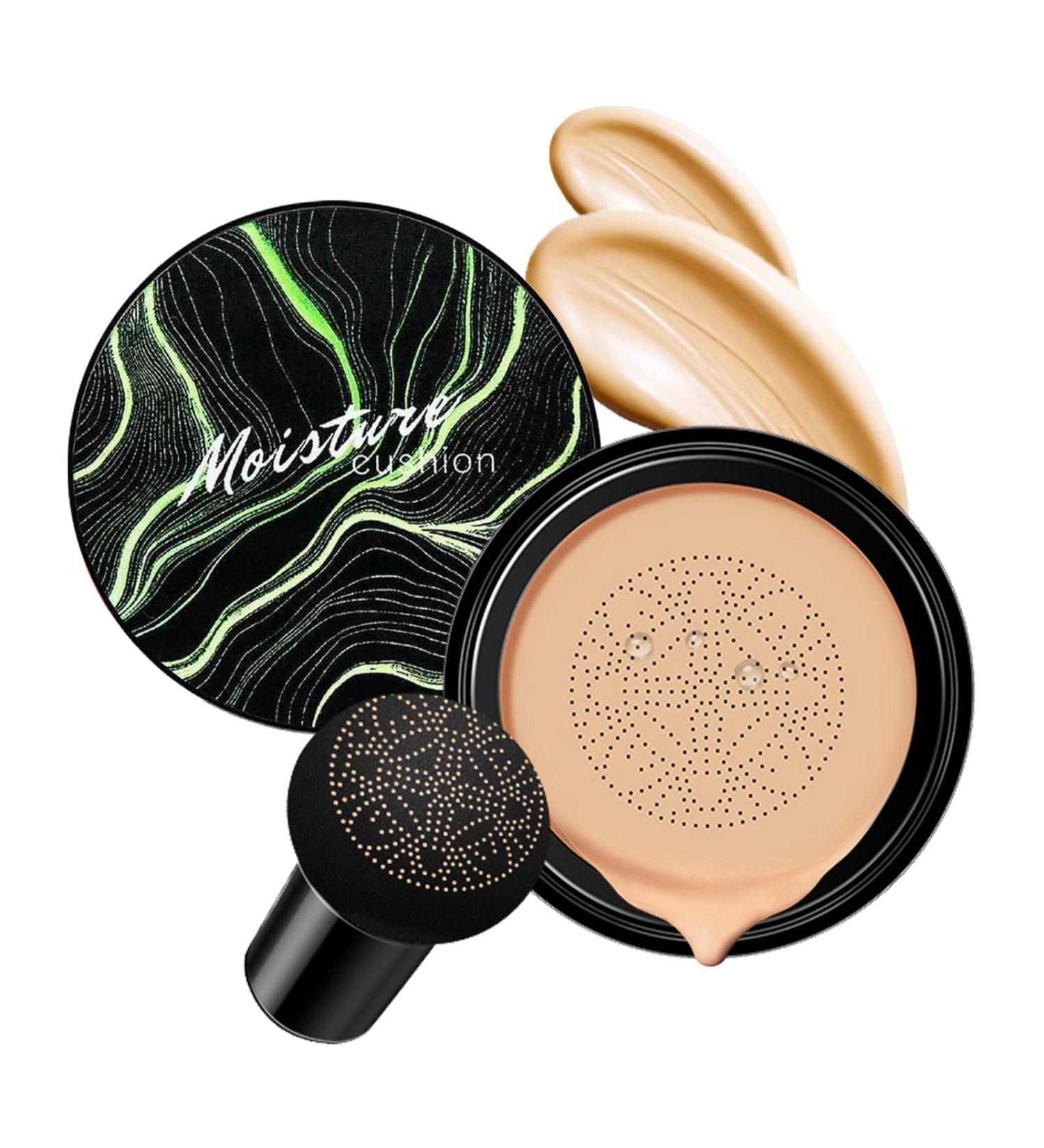 Mushroom Head Air Cushion CC Cream - BB Cream Face Makeup for Mature Skin, Moisturizing Cover Balm Foundation & Long-Lasting Color Correcting Concealer, Even Skin Tone for All Skin (Natural) - Buy Online on GoSupps.com