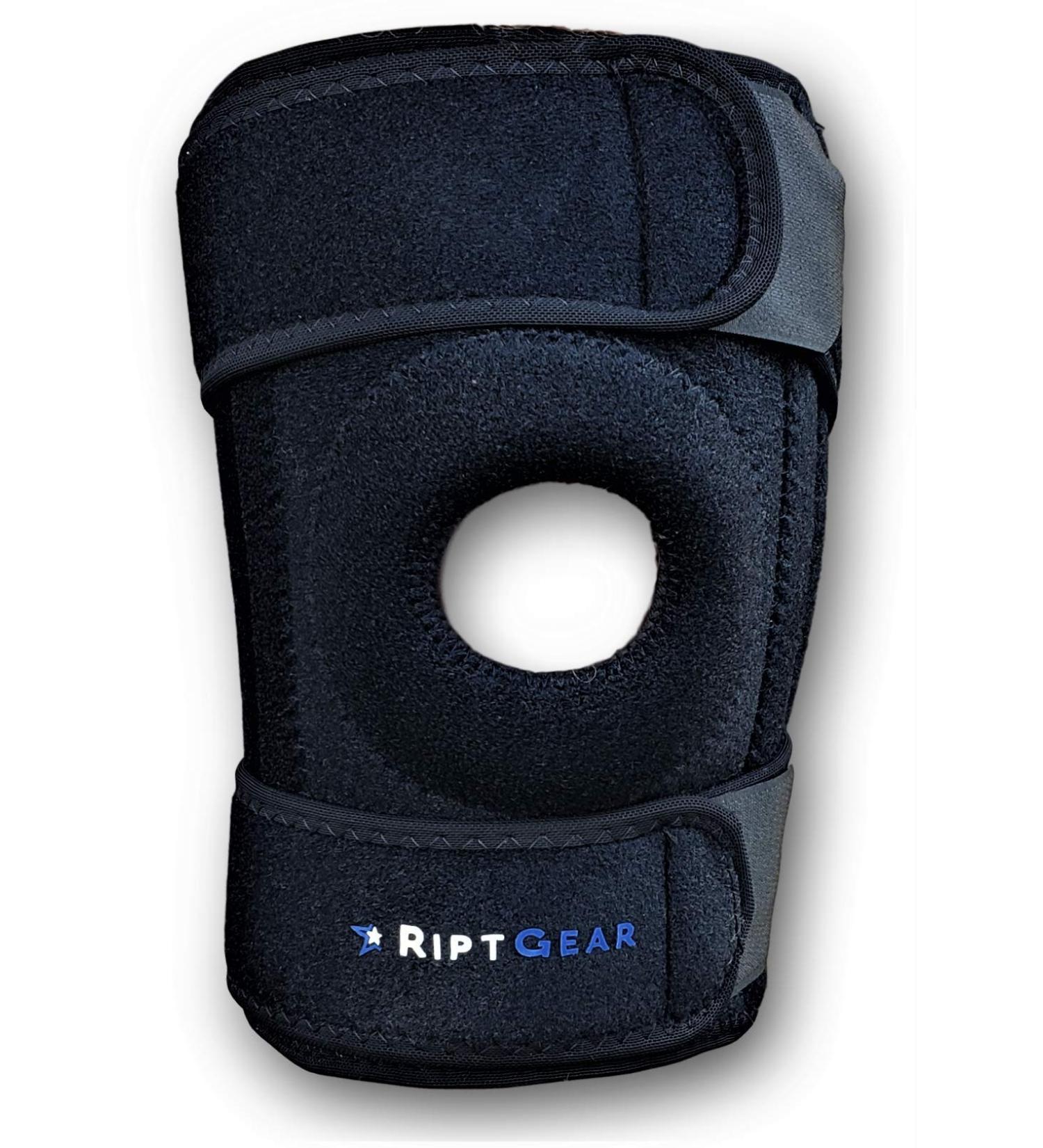 RiptGear Open Patella Knee Brace - Adjustable Side Straps - Reduce Pressure - Medium Left - Buy Online on GoSupps.com