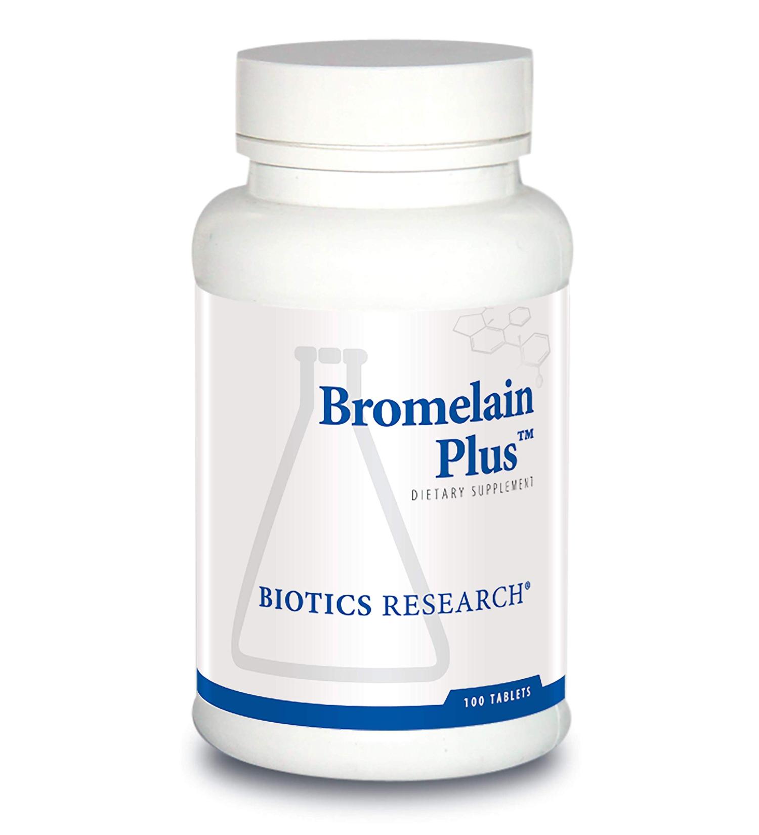 Biotics Research Bromelain Plus | Lactose & Dairy Free Digestive Support | Healthy Inflammatory Response | Muscle Relaxation | Papain 100 Tabs - Buy Online on GoSupps.com