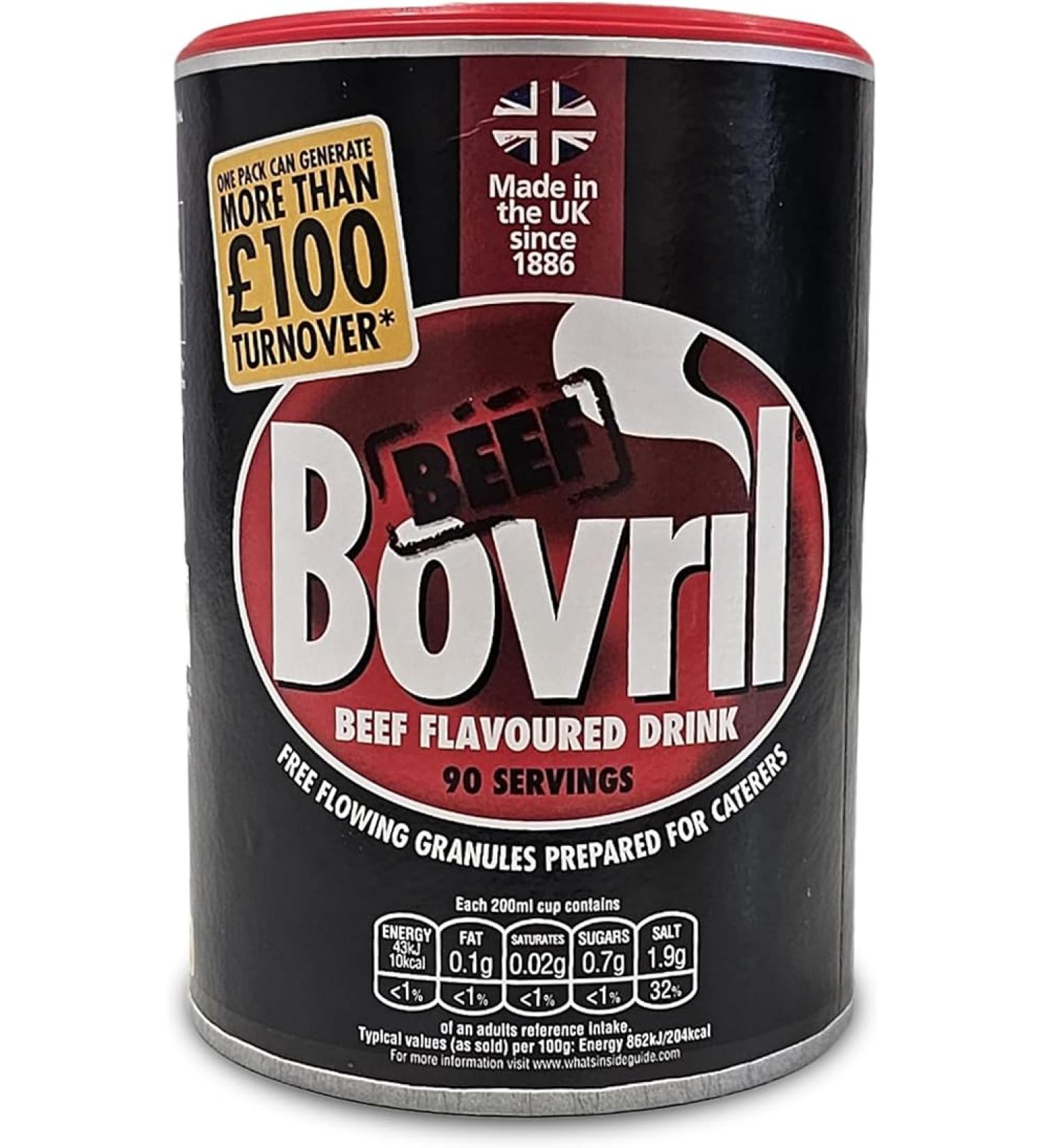 Bovril Beef Flavoured Drink 2 x 450g Catering Tub Granules 180 Servings BRITISH FOOD SHOP (BFSBOV2)