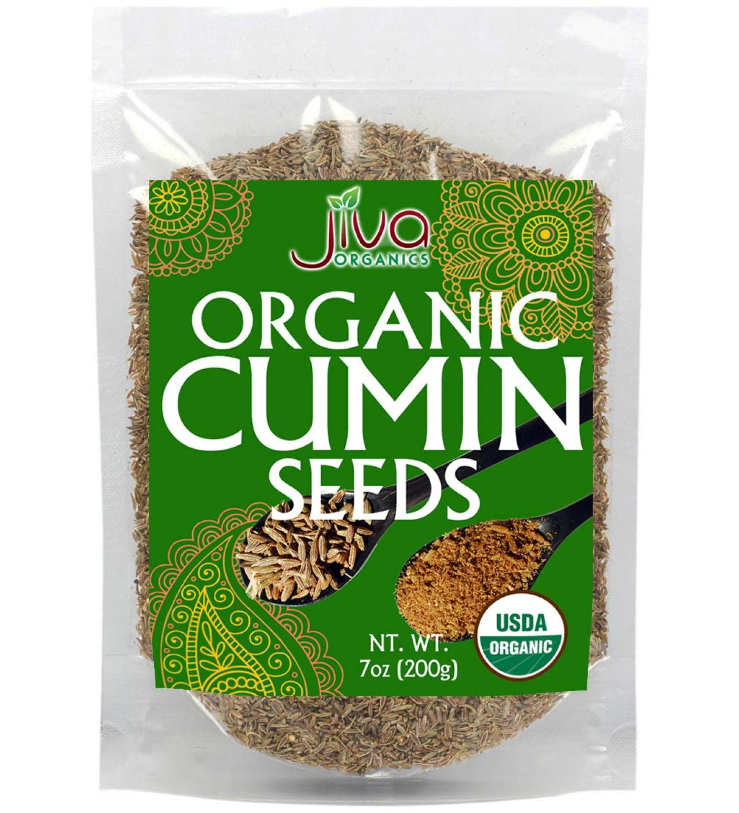 Jiva Organics Organic Cumin Seeds 7 oz | Premium Quality & Freshness - Buy Online on GoSupps.com