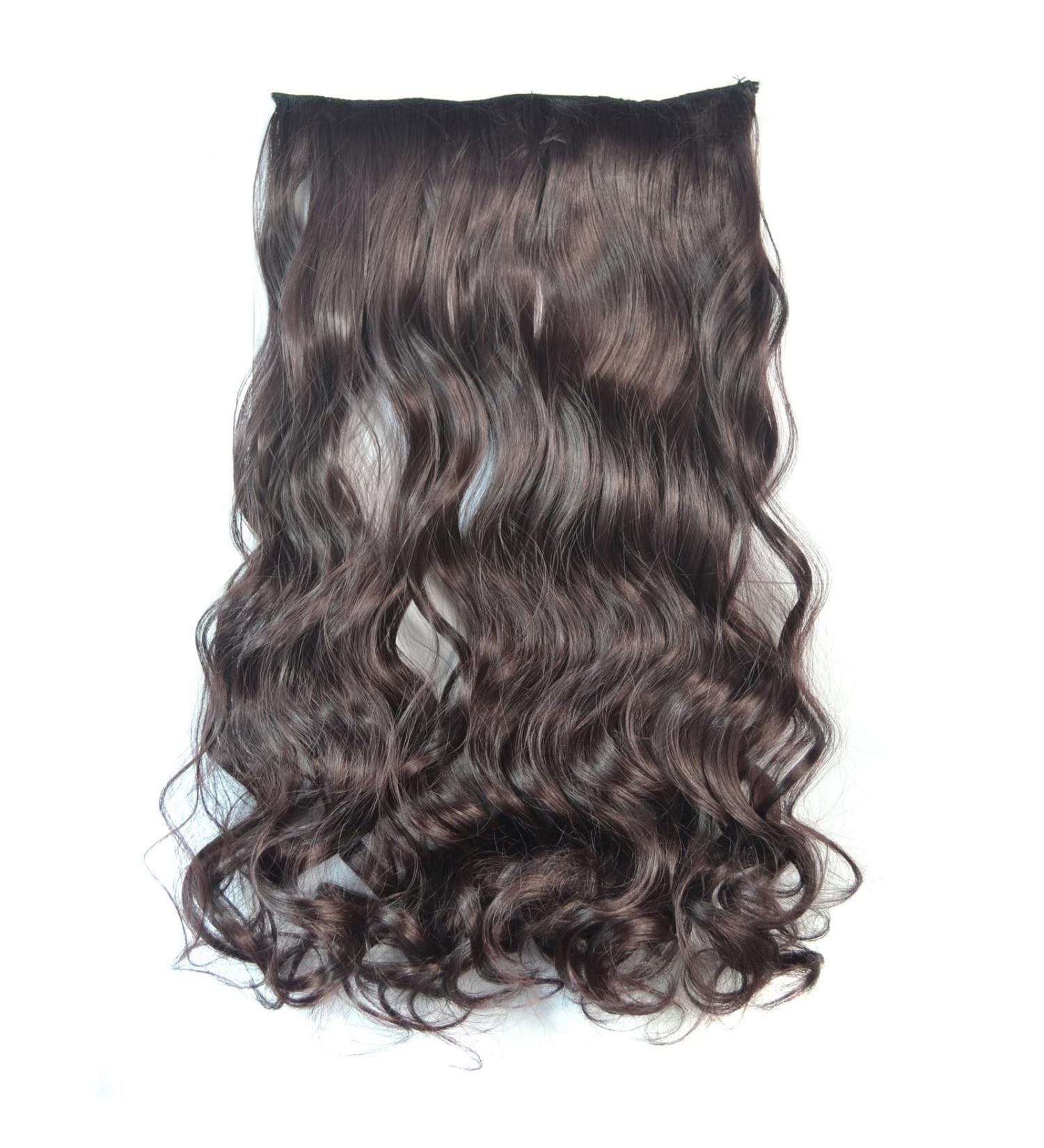 Hair Extensions 24Inch Synthetic Long Wavy Wig Clip in Hair Extensions with 5 Clips in Hair Extensions Long Wavy Synthetic Hairpieces for Women Hair Pieces(5C-99J) 24inches 5C-99J - Buy Online on GoSupps.com