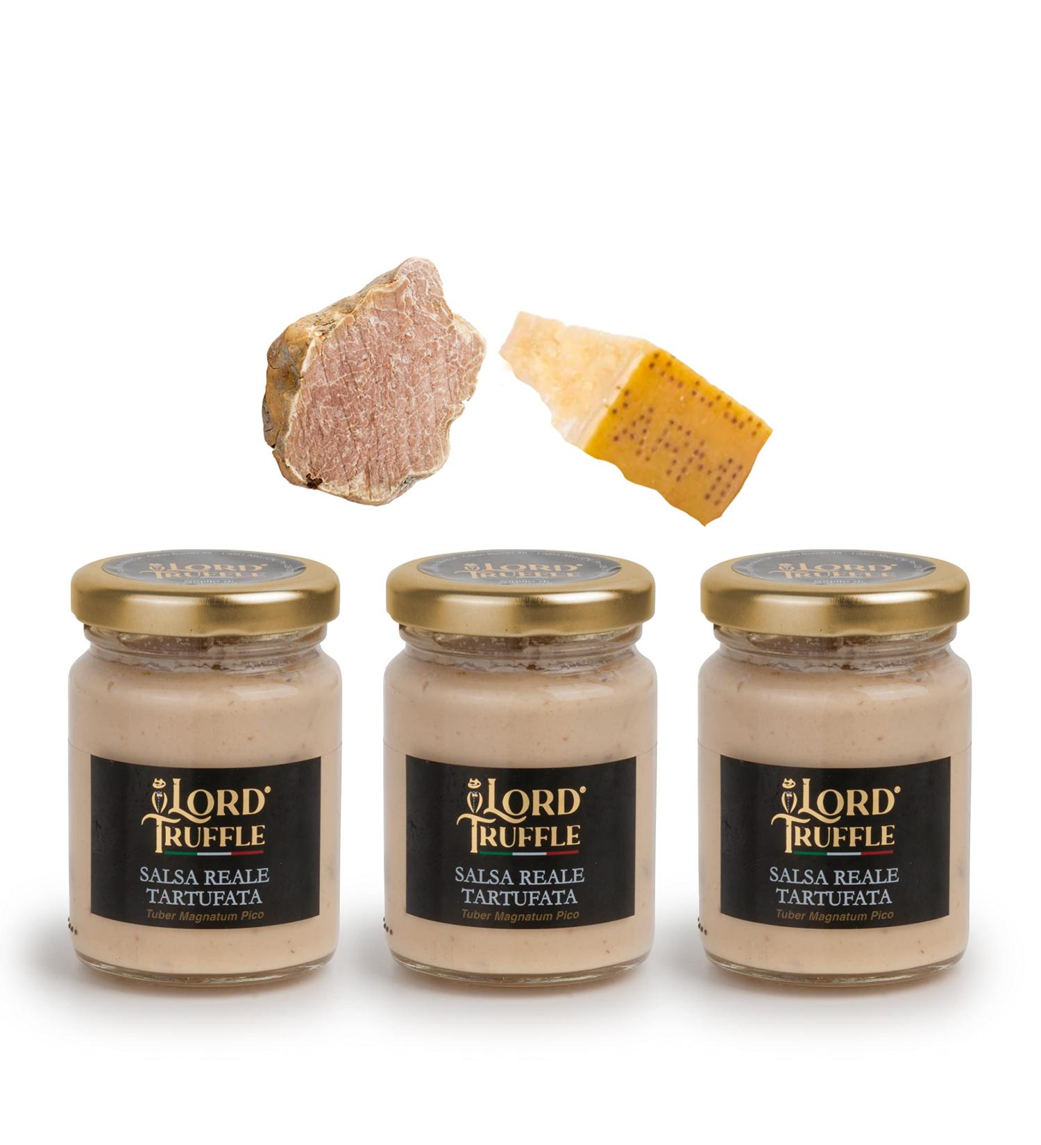 Lord Truffle | 3 Royale Truffle Sauces 80g Gourmet Truffle Sauces with Cream Cheese Precious White Truffle and Bianchetto T - Buy Online on GoSupps.com