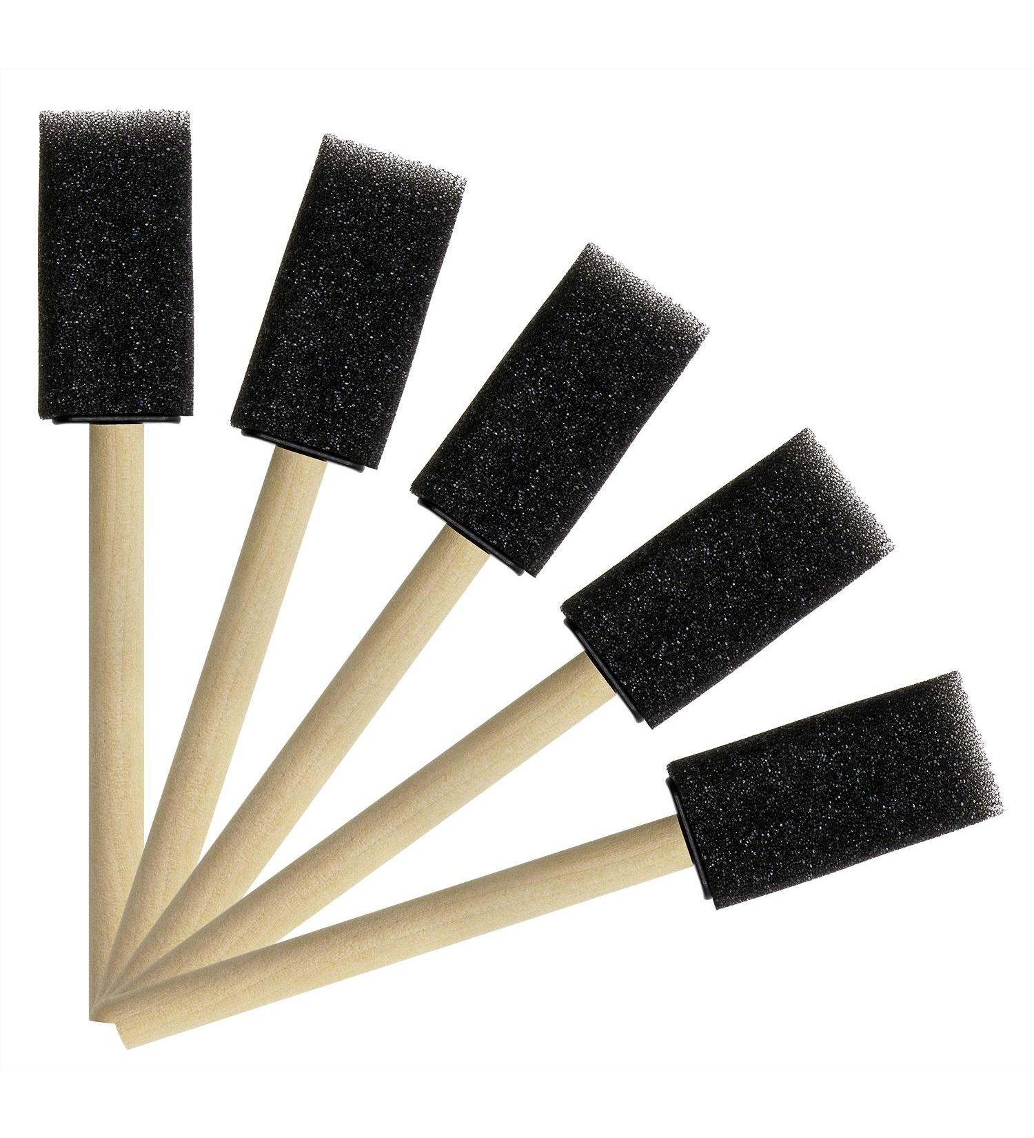 Tupalizy 1 Inch Sponge Brushes for Painting - 5PCS Foam Paint Brush with Wooden Handles for DIY Crafts, Staining, Art Projects - Ideal for Acrylics, Varnishes, Enamel, Wood Surfaces - Buy Online on GoSupps.com