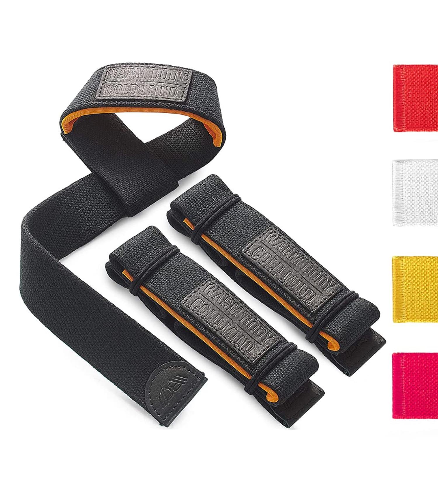 WARM BODY COLD MIND Lasso Lifting Wrist Straps - Heavy-Duty Cotton Wraps for Crossfit, Weightlifting, Powerlifting, Bodybuilding & Strength Training - Black PRO (Pair) - Buy Online on GoSupps.com