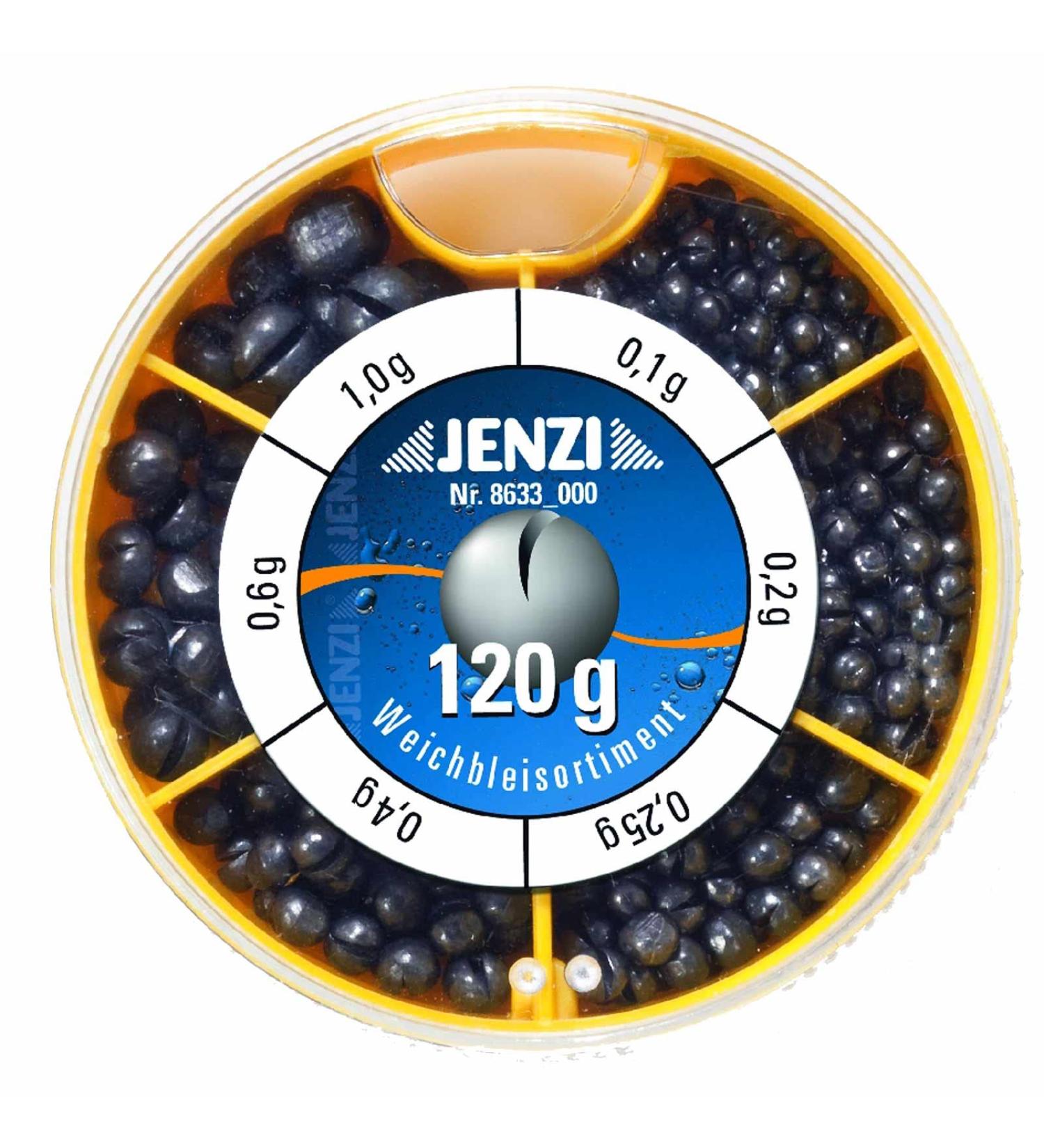 Jenzi clamp lead shot assortment set 120g fine