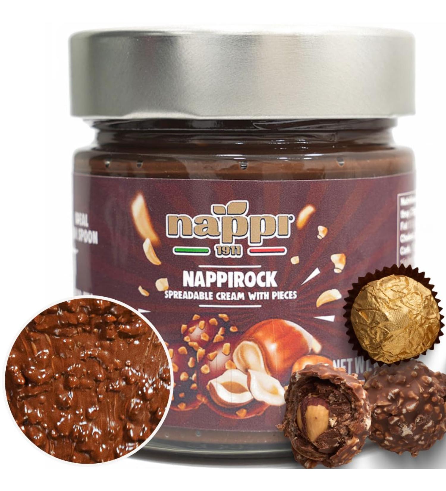 Buy Nocciola Crunchy Hazelnut Chocolate Spread - 8.5 oz | Creamy Italian Chocolate Butter | Nappirock - International Shipping Available - Buy Online on GoSupps.com