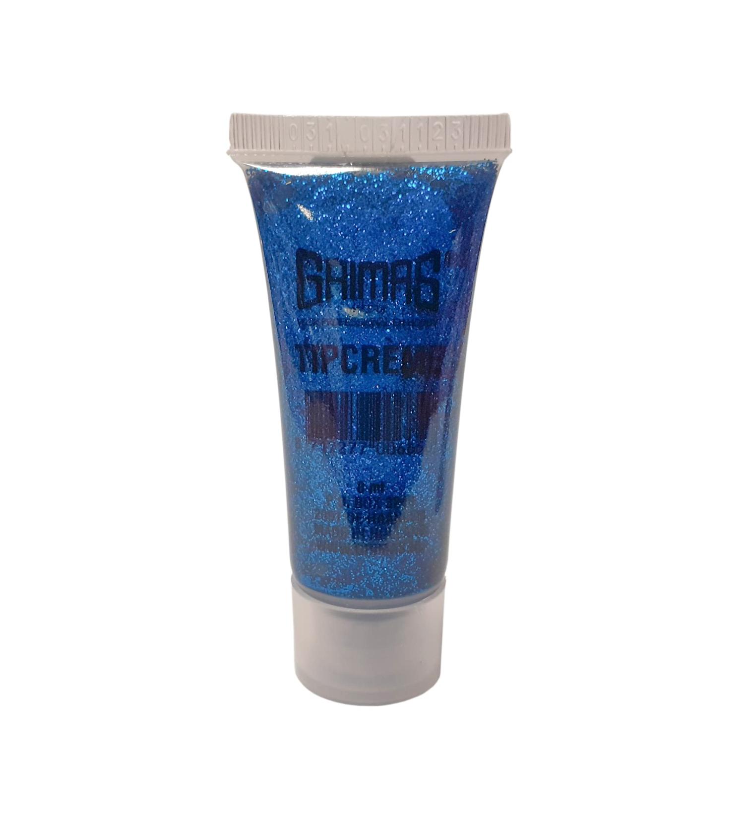 GRIMAS Grimas Nail Cream - 8 ml - Blue 031 - Professional Premium Glitter Cream - Very gentle on skin - Intense cosmetic glitter for film theatre carnival and