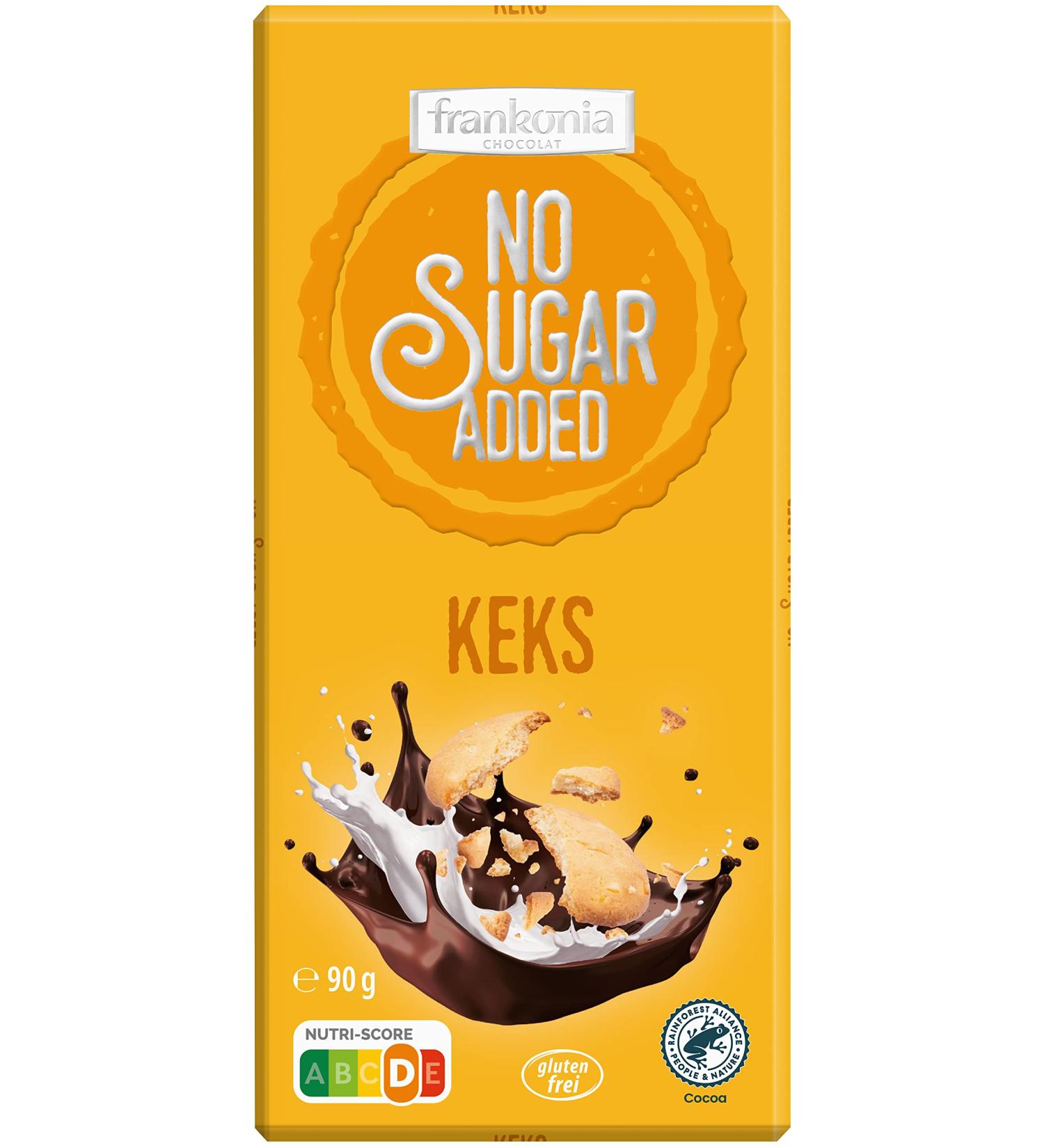 Buy Frankonia No Sugar Added Whole Milk Biscuit Chocolate - Gluten-Free 90g | International Shipping - Buy Online on GoSupps.com