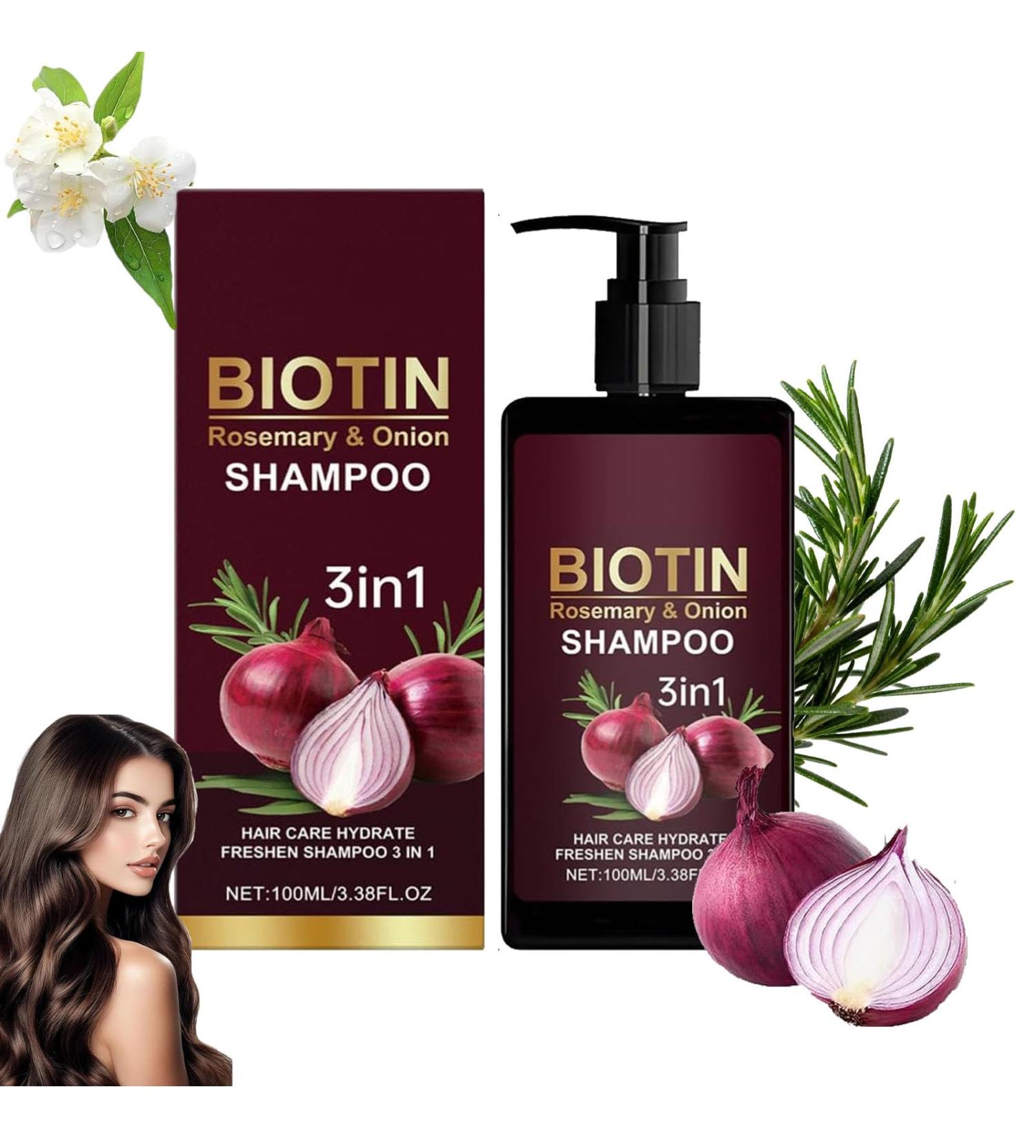  JIAOY Onion Rosemary Shampoo for Stronger Thicker and Stronger Hair for Women and Men Moisturizing Care for All Hair Types (1 Piece) - Buy Online on GoSupps.com