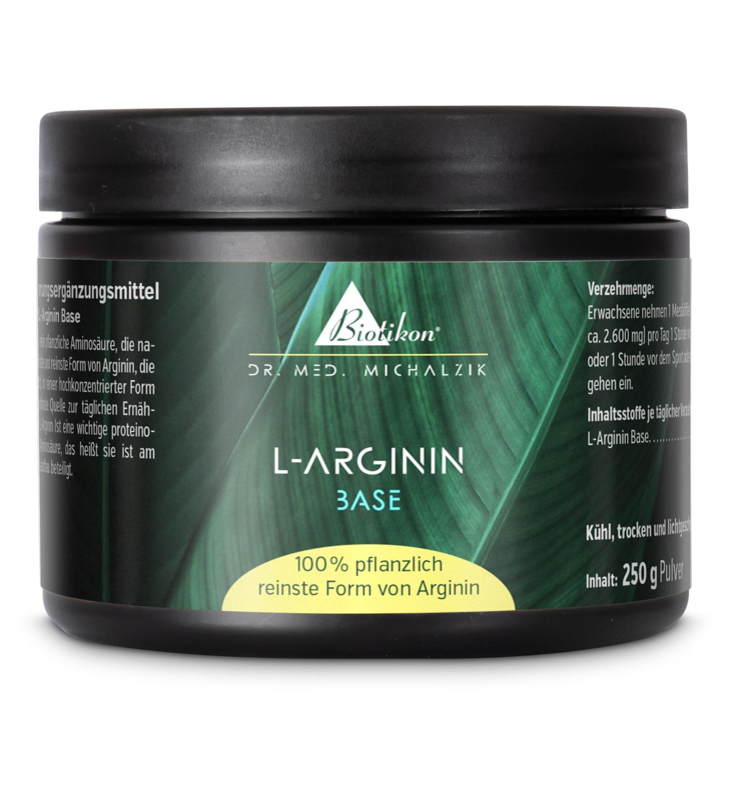  Biotikon L-Arginine base powder according to Dr. med. Michalzik - Additive-free - by Biotikon  - Buy Online on GoSupps.com