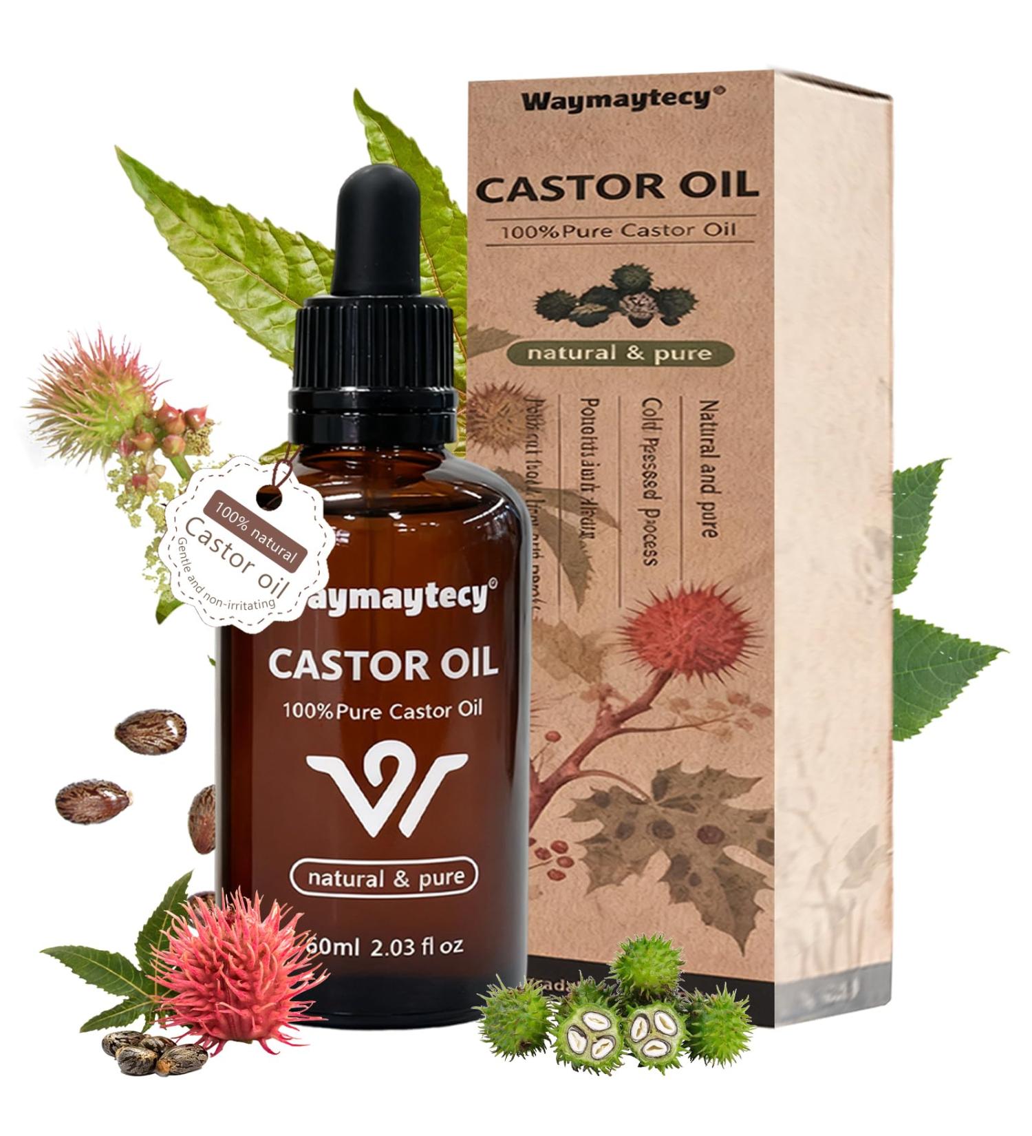  Waymaytecy Castor Oil Growth & Against Hair Loss Protection and Brightness for Dry Hair Skin Care Oil for Women and Men Nourish Scalp - Buy Online on GoSupps.com