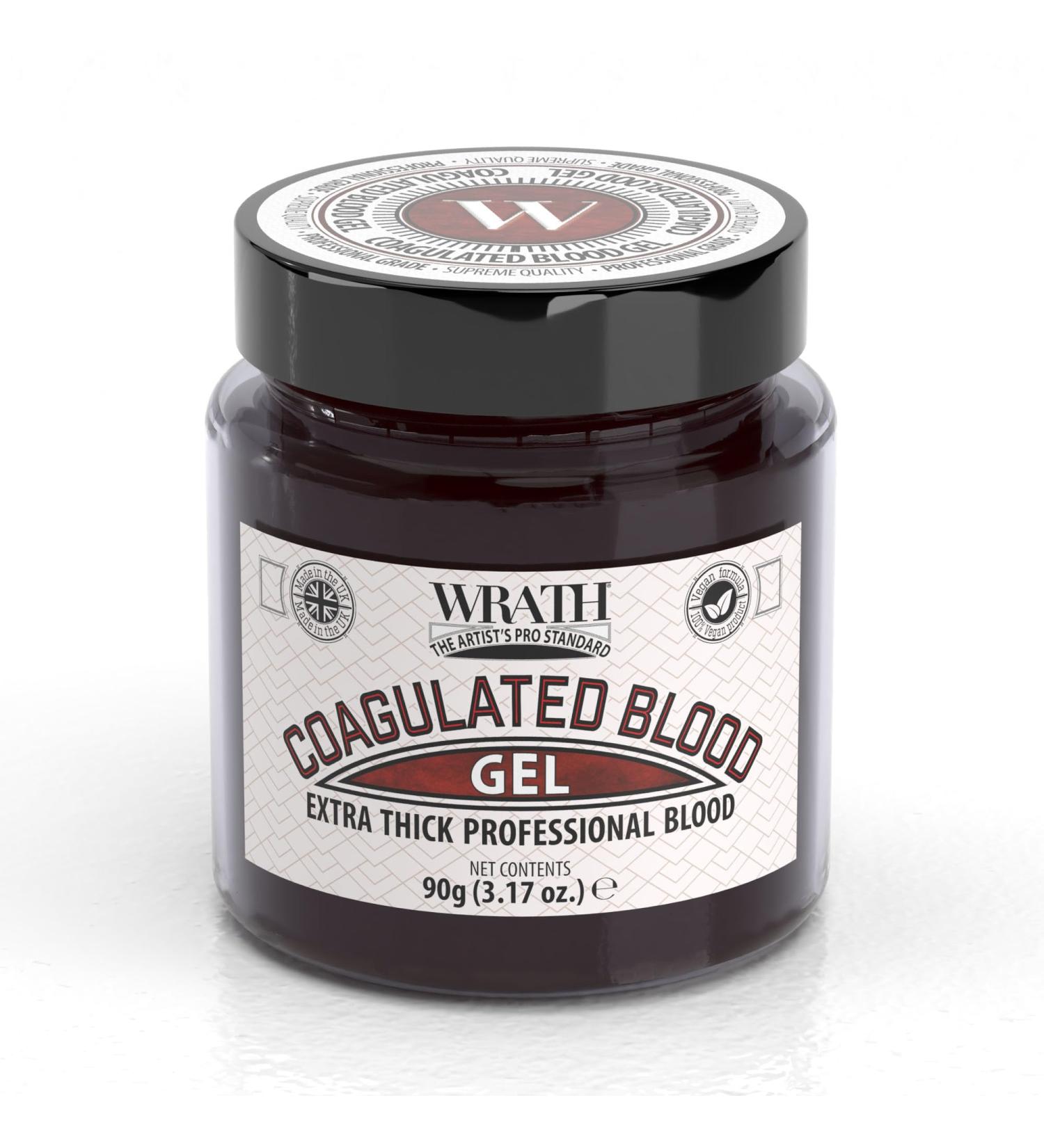 Wrath Coagulated Blood Gel - Professional Extra Thick Artificial Blood for SFX Makeup Halloween Scars & Cuts | 90g & 130g - Buy Online on GoSupps.com