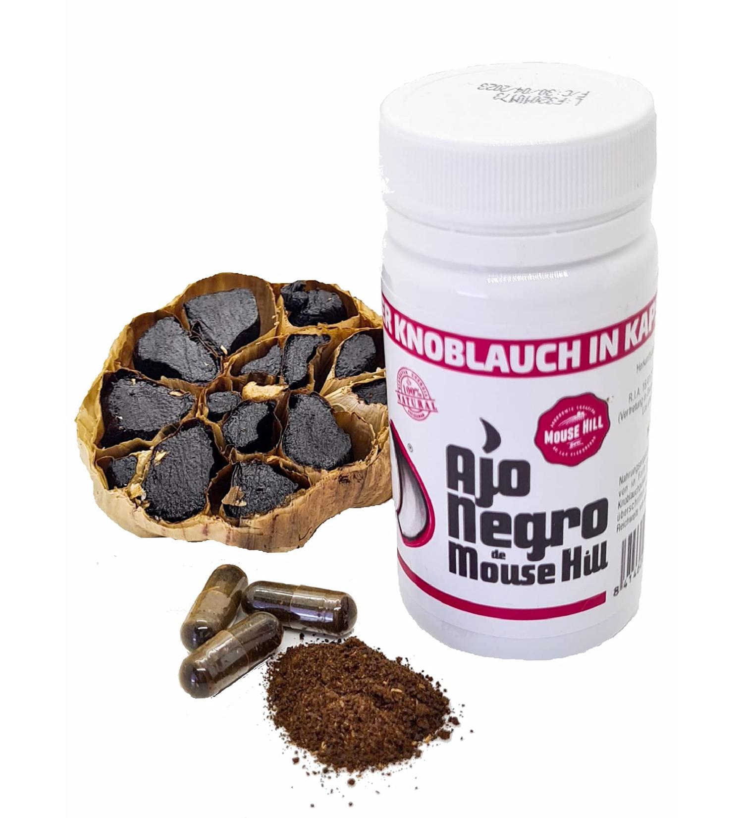 Premium Black Garlic Vegan Capsules - Pure Dried & Ground Garlic for Immune Support | International Shipping - Buy Online on GoSupps.com