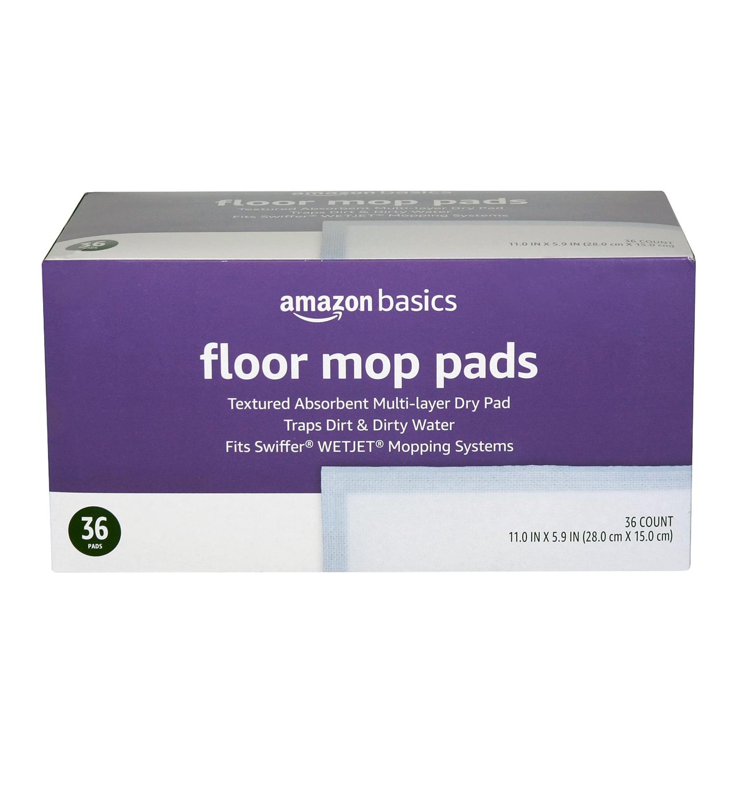 Amazon Basics Dry Floor Mop Pads 36 Count - Absorbent Cleaning Cloths for Hardwood and Tile Floors - Buy Online on GoSupps.com