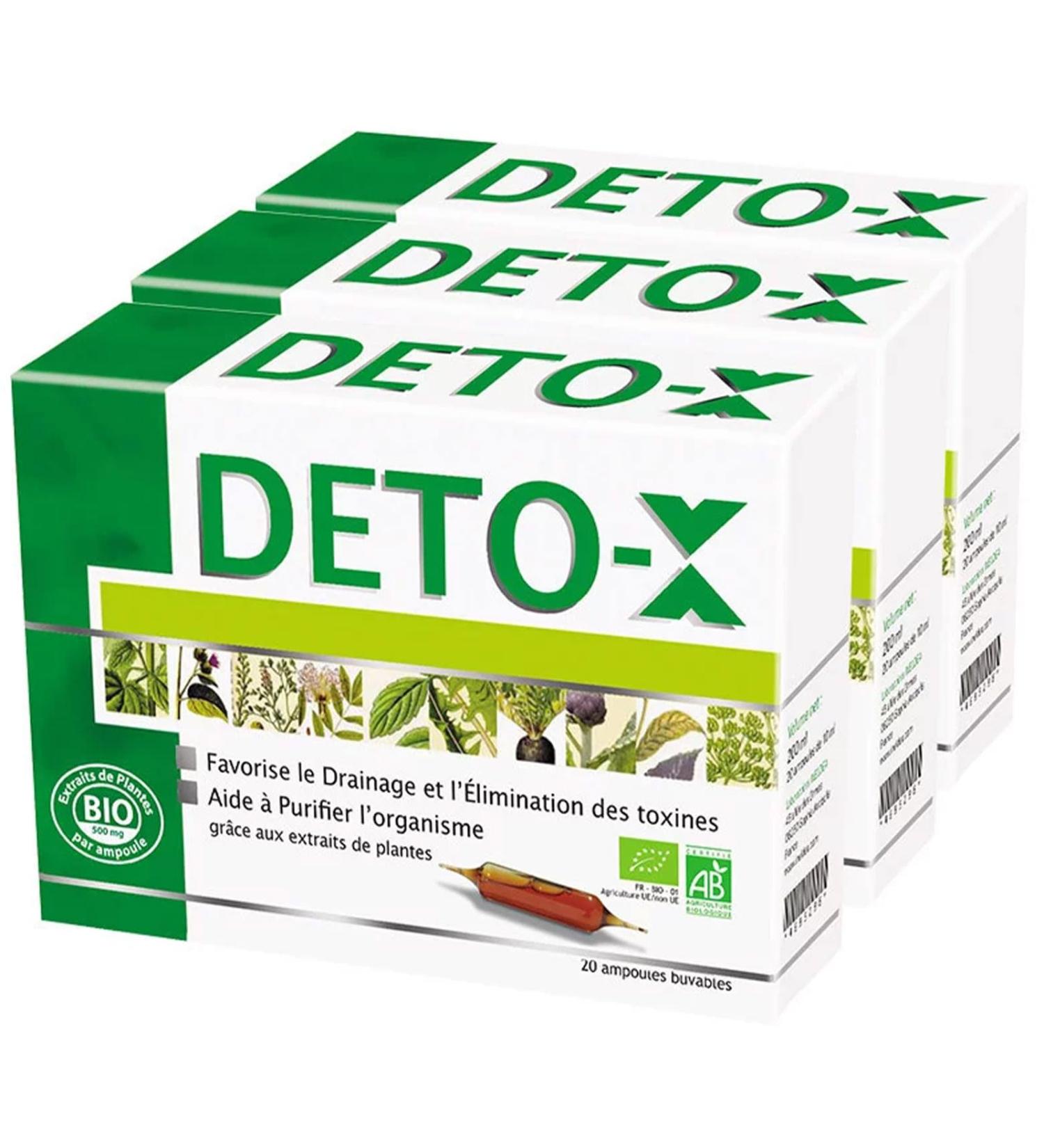 NUTRIEXPERT Deto-X - Organic Herbal Supplement - Promotes Drainage and Elimination of Toxins - 20 Day Cure - Pack of 3 Products - Buy Online on GoSupps.com