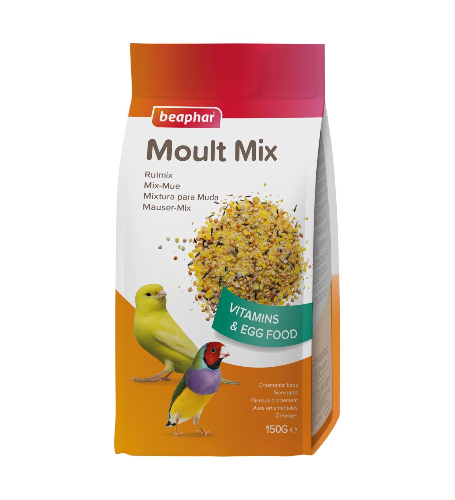 BEAPHAR Mix-Moult fortifying p t for Parakeets Canaries and Exotic Birds Contains vitamins amino acids and - Buy Online on GoSupps.com