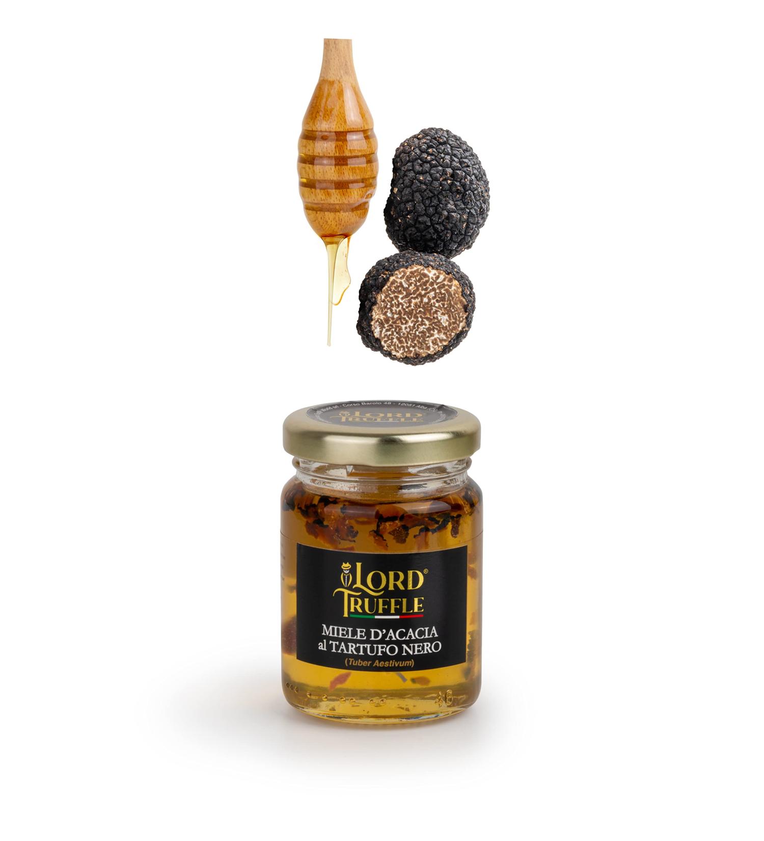 Lord Truffle | Acacia Honey with Fresh Black Truffle 120g Gourmet Acacia Honey Sweet and Original Taste 100% Italian Quality - Buy Online on GoSupps.com