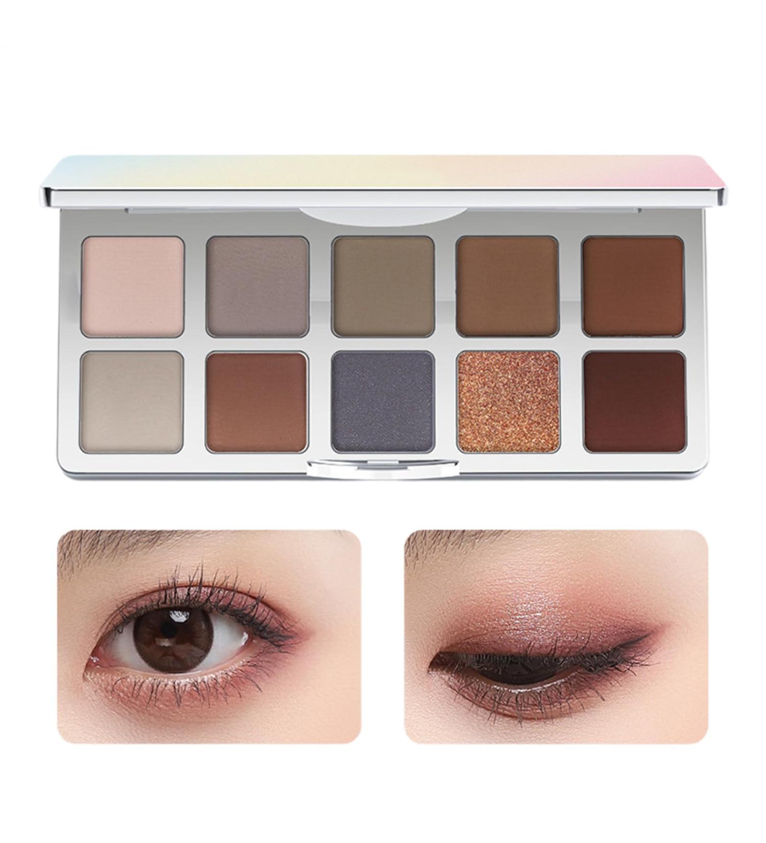 Eyeshadow Palette 10Colors Blendable Beauty CosmeticsEyeshadow Palette for Travel and Makeupfor Women Wife Girlfriend Mom BD401 - Buy Online on GoSupps.com