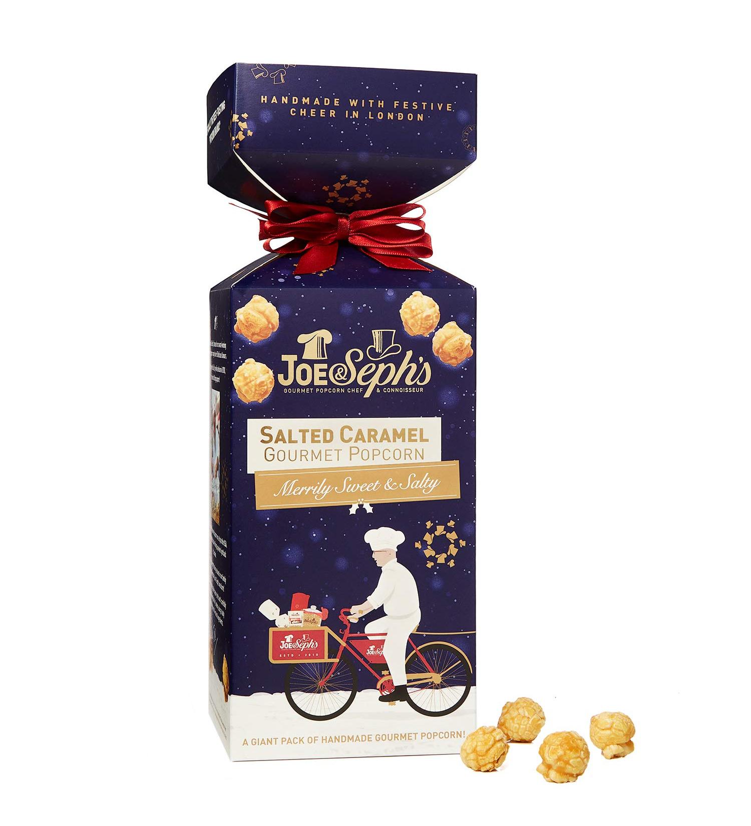 Joe & Seph's Salted Caramel Gift Box Cracker 85g - Vegetarian & Gluten Free | Caramel Christmas Cracker - Buy Online on GoSupps.com