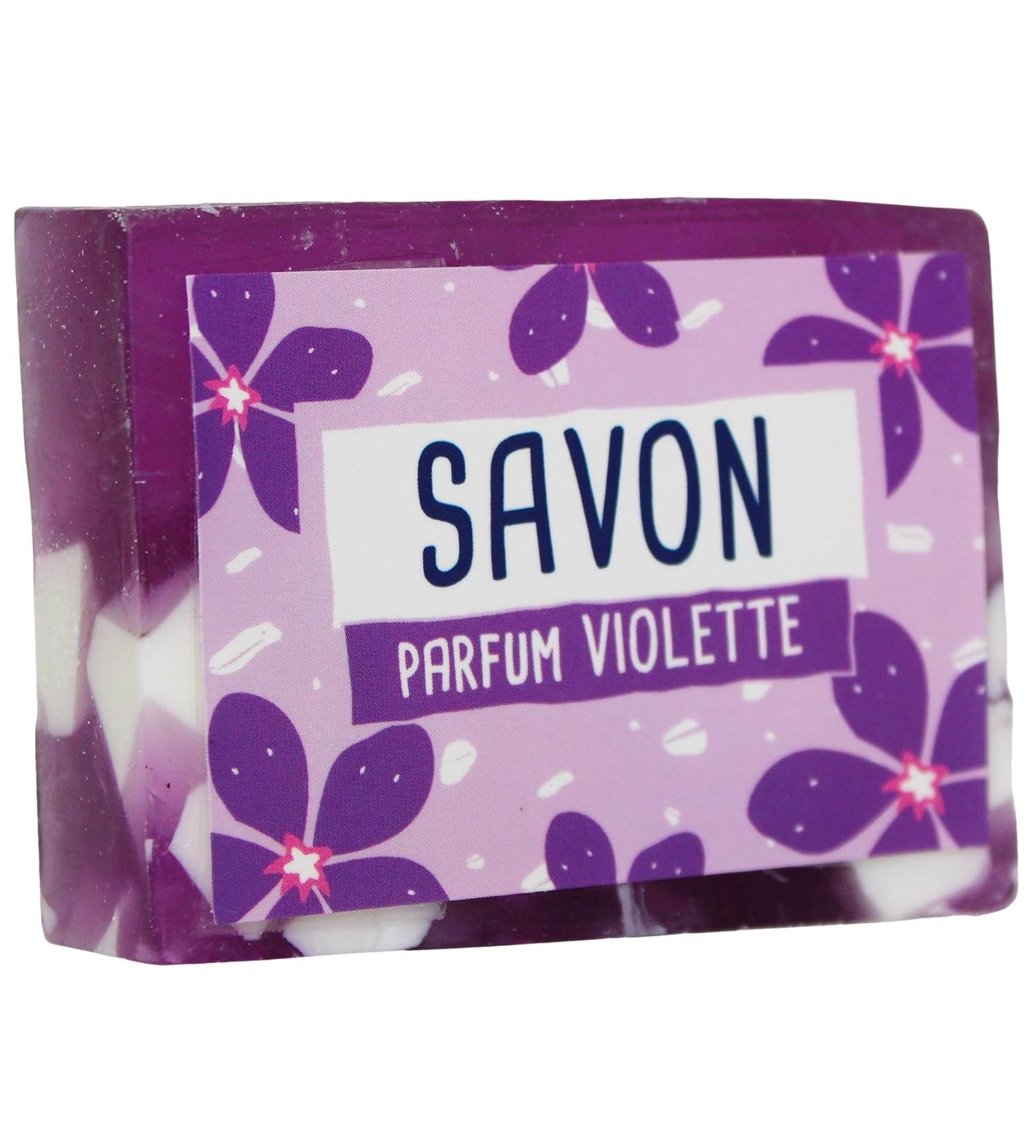  French Tendance Vegetable Glycerine Slice Soap 100 g - Violet Scent - Buy Online on GoSupps.com