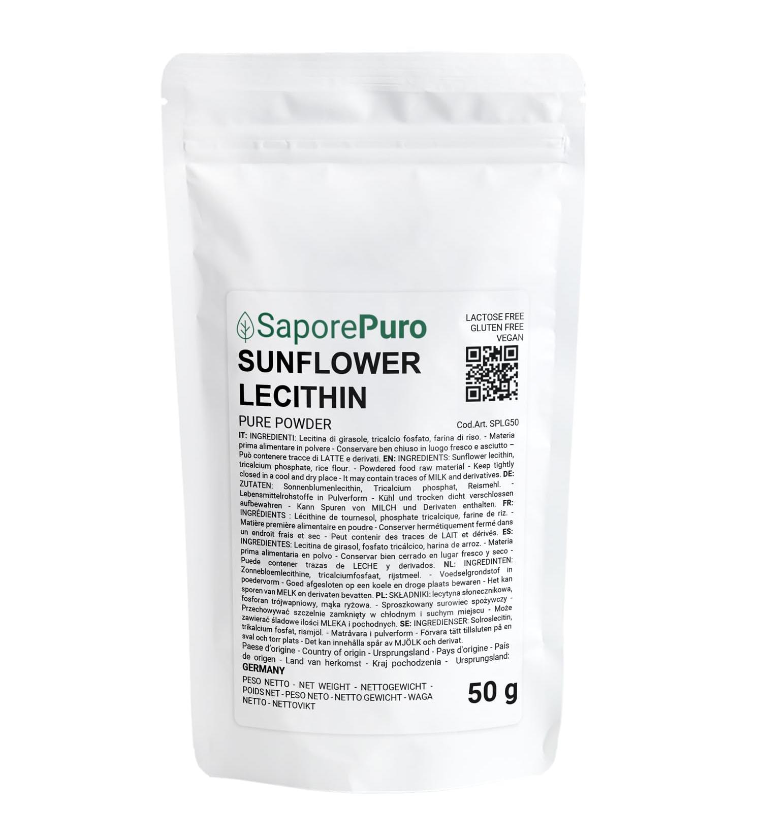 Saporepuro Sunflower Lecithin Powder 50 GR - Sunflower Lecithin