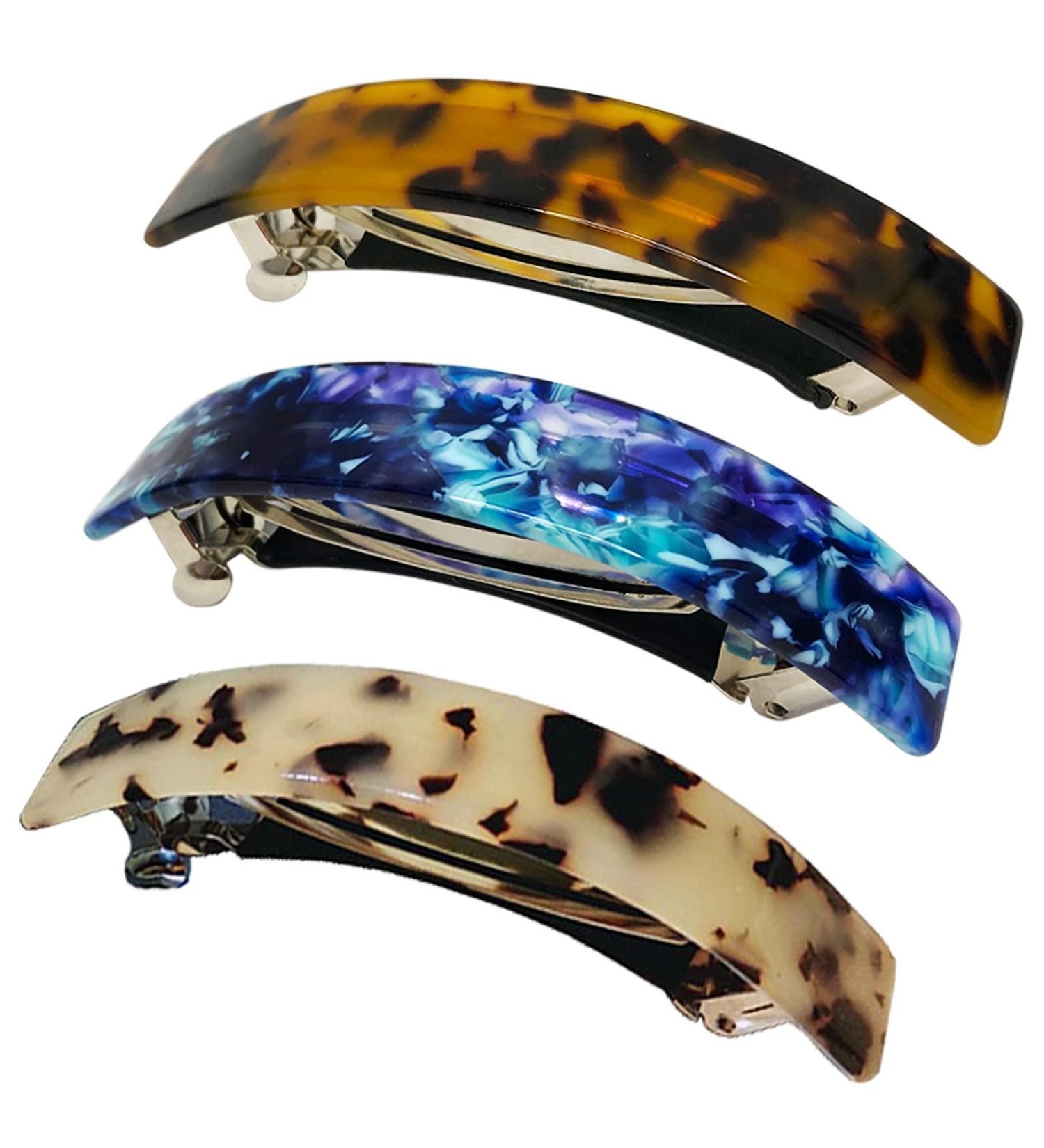 HYFEEL Large French Barrettes for Women - Classic Tortoise Shell Hair Clips 3 Pack - Buy Online on GoSupps.com
