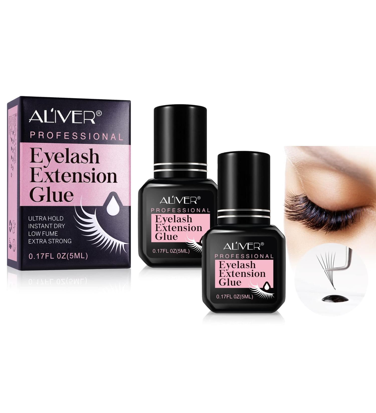 Uocasi Super Strong Hold False Eyelash Glue 2 Pack of Eyelash Extension Glue Professional Individual Lash Glue Bond and Seal Lash Glue Fast Drying Time 1-2s Long-lsting Retention 7-9 Weeks 2 x 5ML FB32340(x2) - Buy Online on GoSupps.com